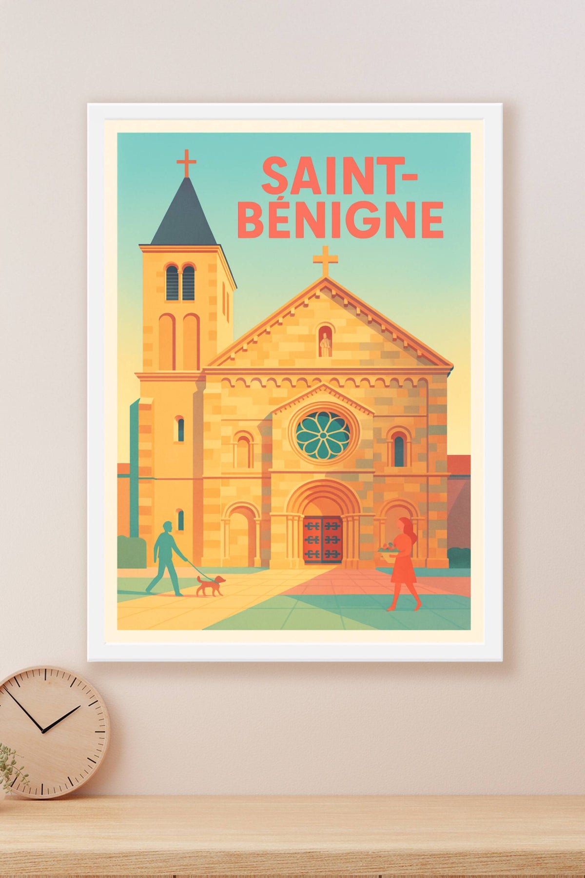 Affiche de Saint-Bénigne - Une élégante invitation au patrimoine local