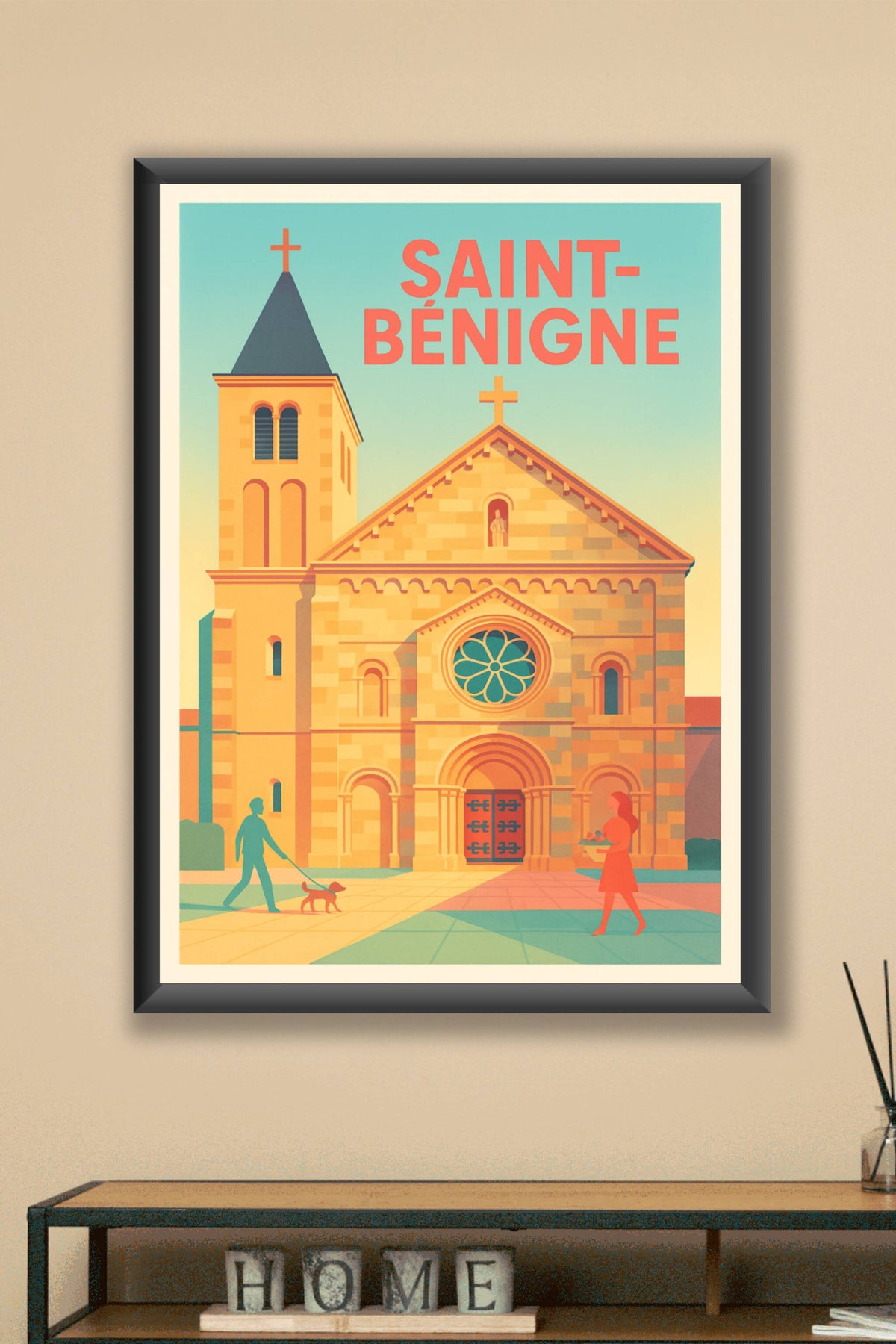 Affiche de Saint-Bénigne - Une élégante invitation au patrimoine local