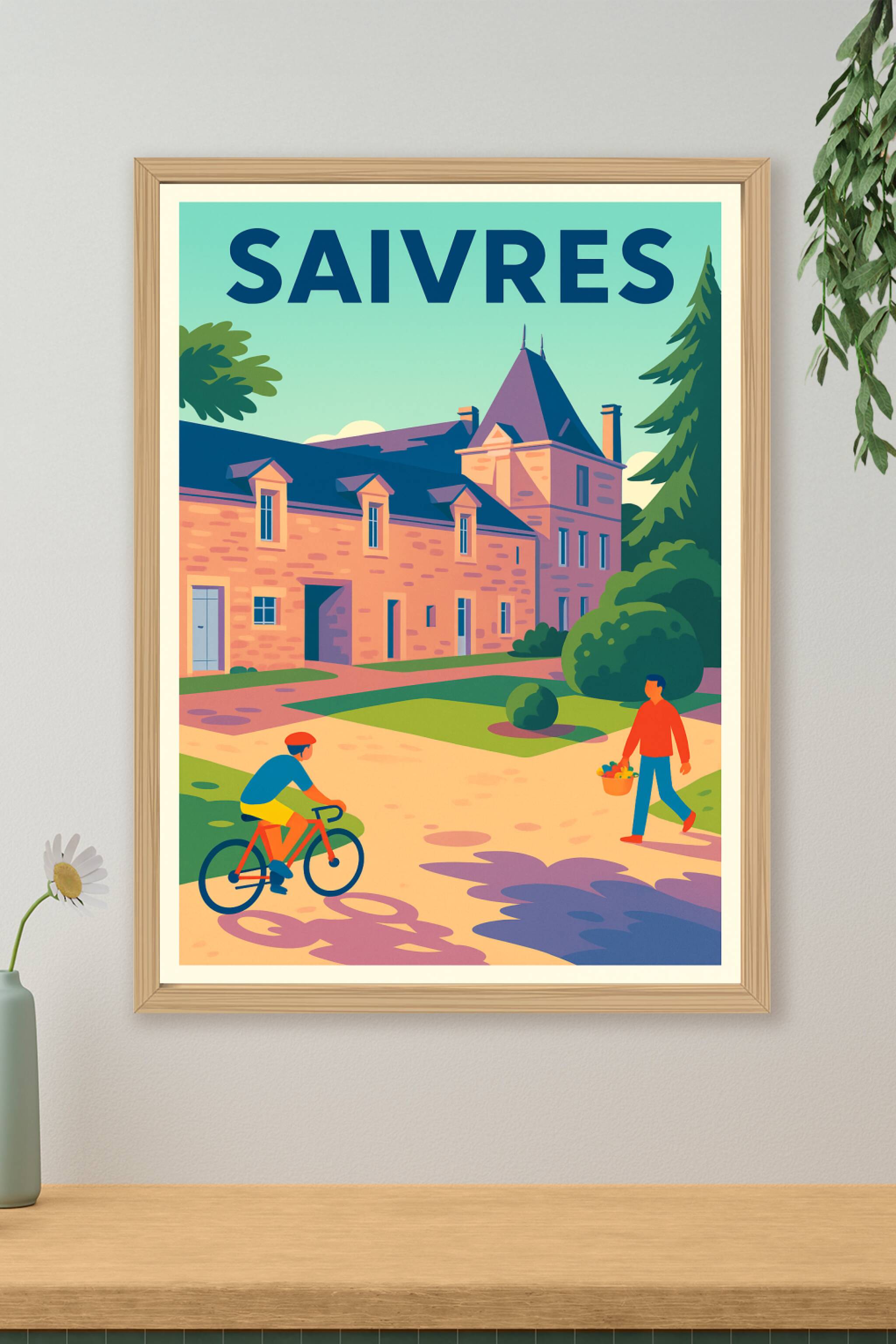 Affiche de Saivres - Ambiance paisible à la campagne