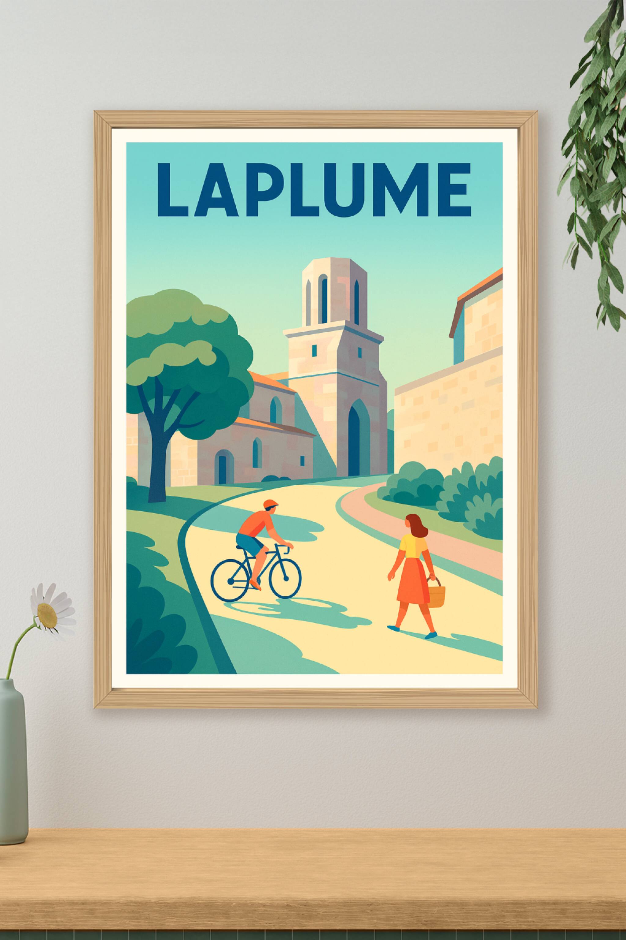 Affiche de Laplume - Douceur de vie au cœur du village