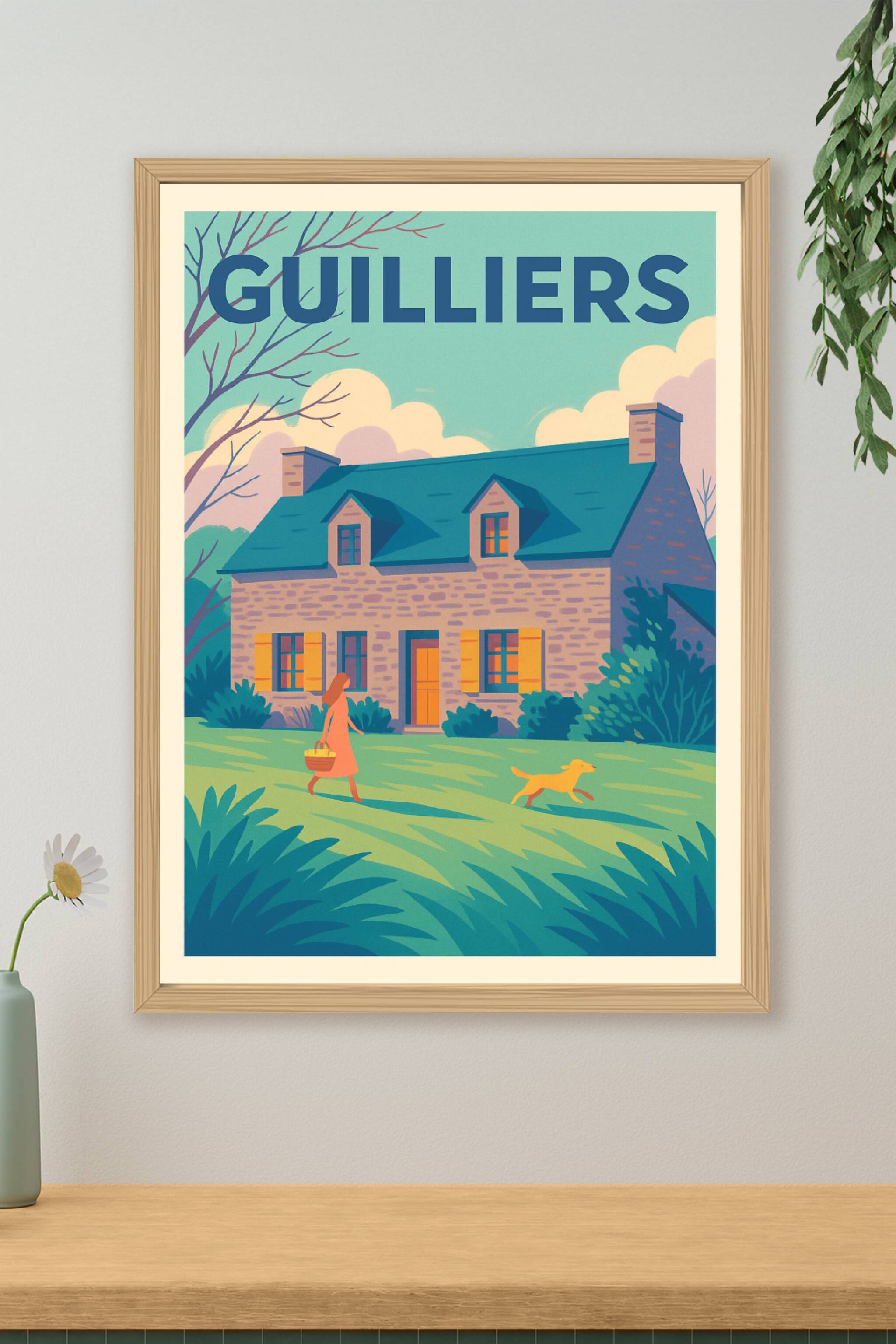 Affiche de Guilliers - Douceur et charme campagnard