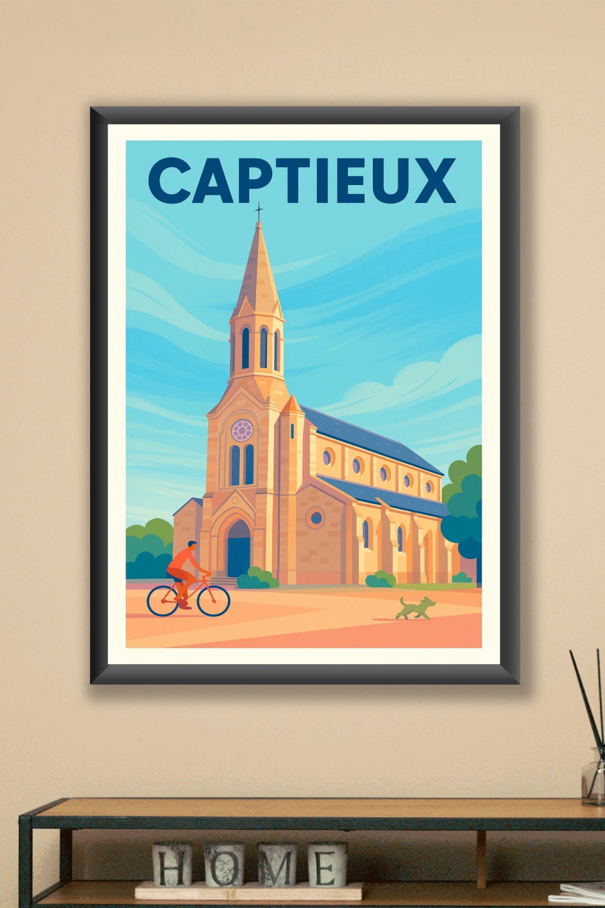 Affiche de Captieux - L'église au charme tranquille