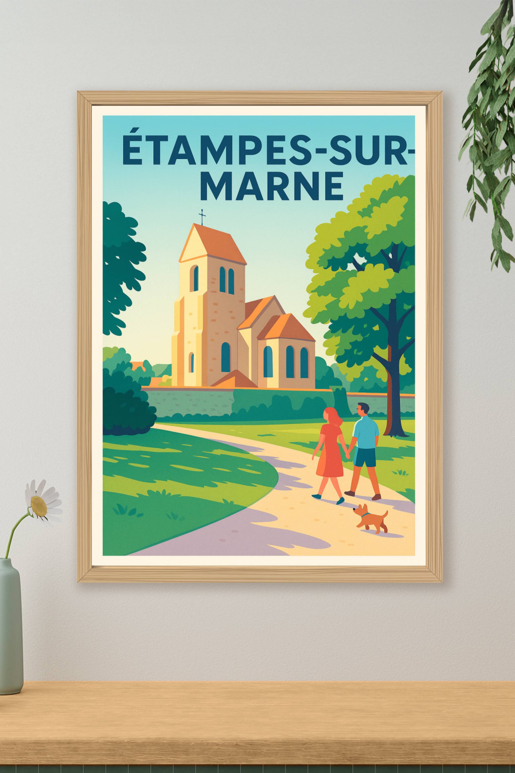 Affiche de Étampes-sur-Marne - Promenade bucolique au cœur du patrimoine