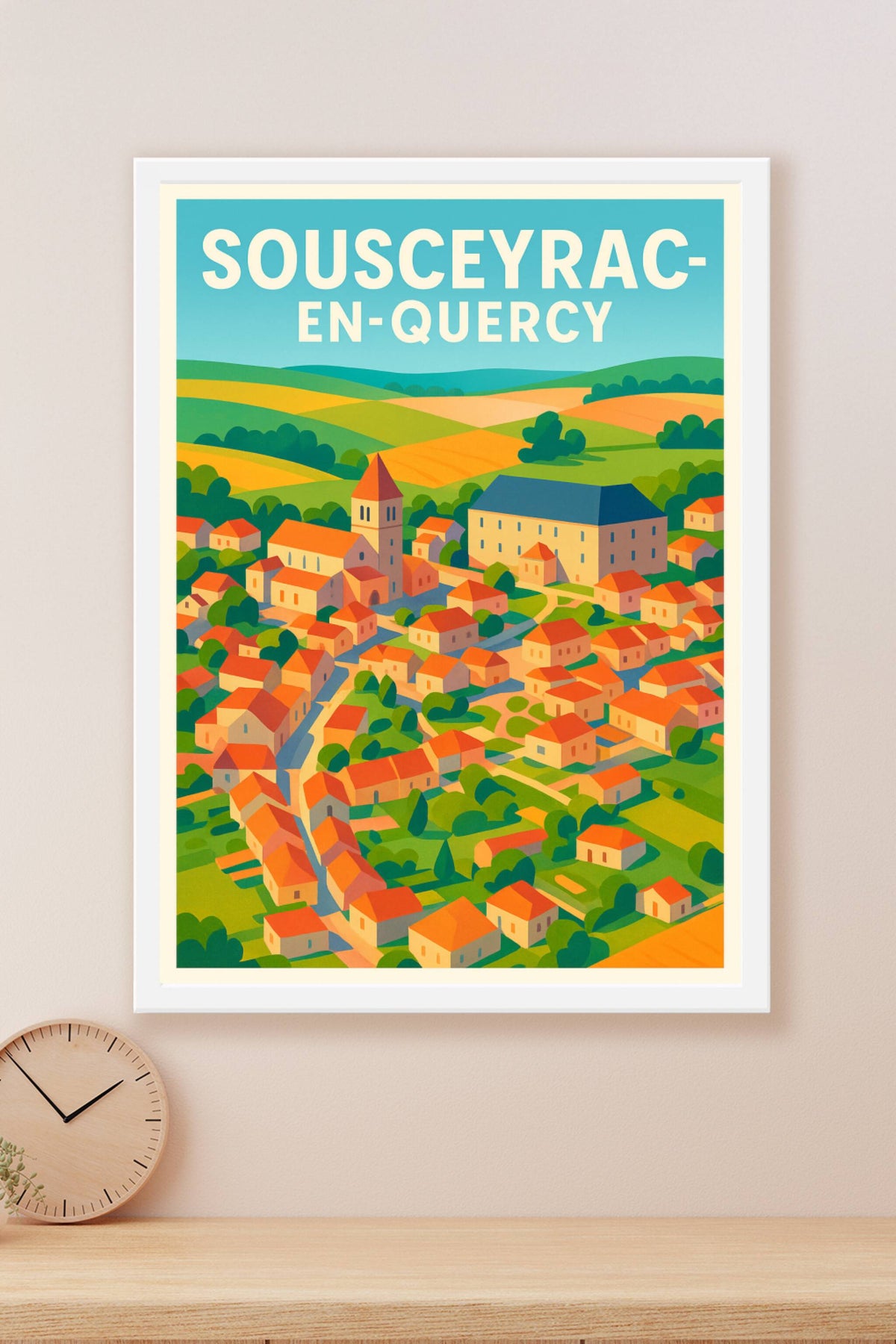 Affiche de Sousceyrac-en-Quercy - Charme et couleurs du Sud-Ouest