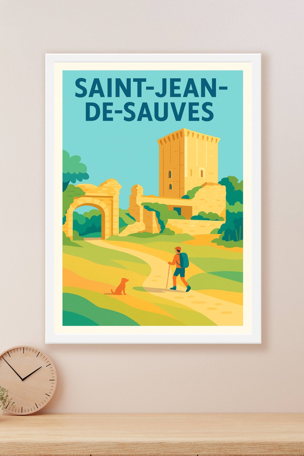 Affiche de Saint-Jean-de-Sauves - Évasion et patrimoine au cœur de la nature