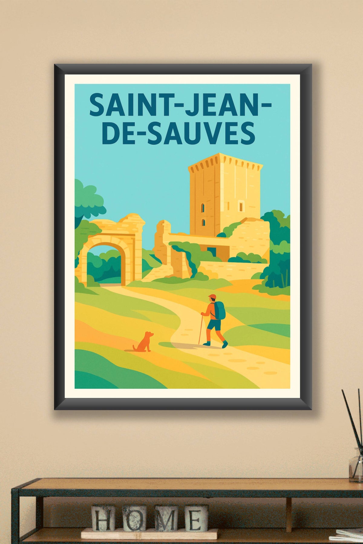 Affiche de Saint-Jean-de-Sauves - Évasion et patrimoine au cœur de la nature