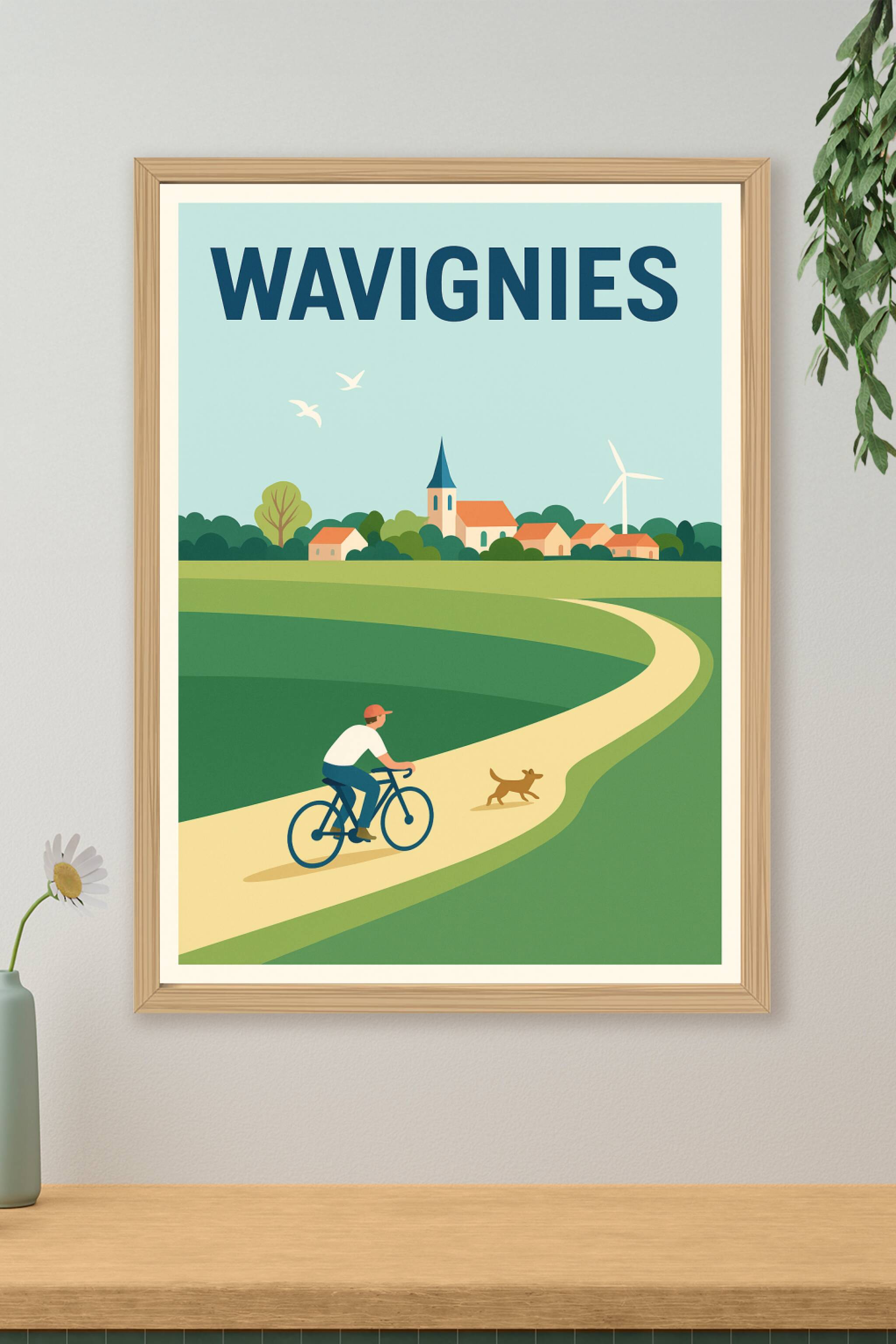 Affiche de Wavignies - Douceur de vie à vélo et nature paisible