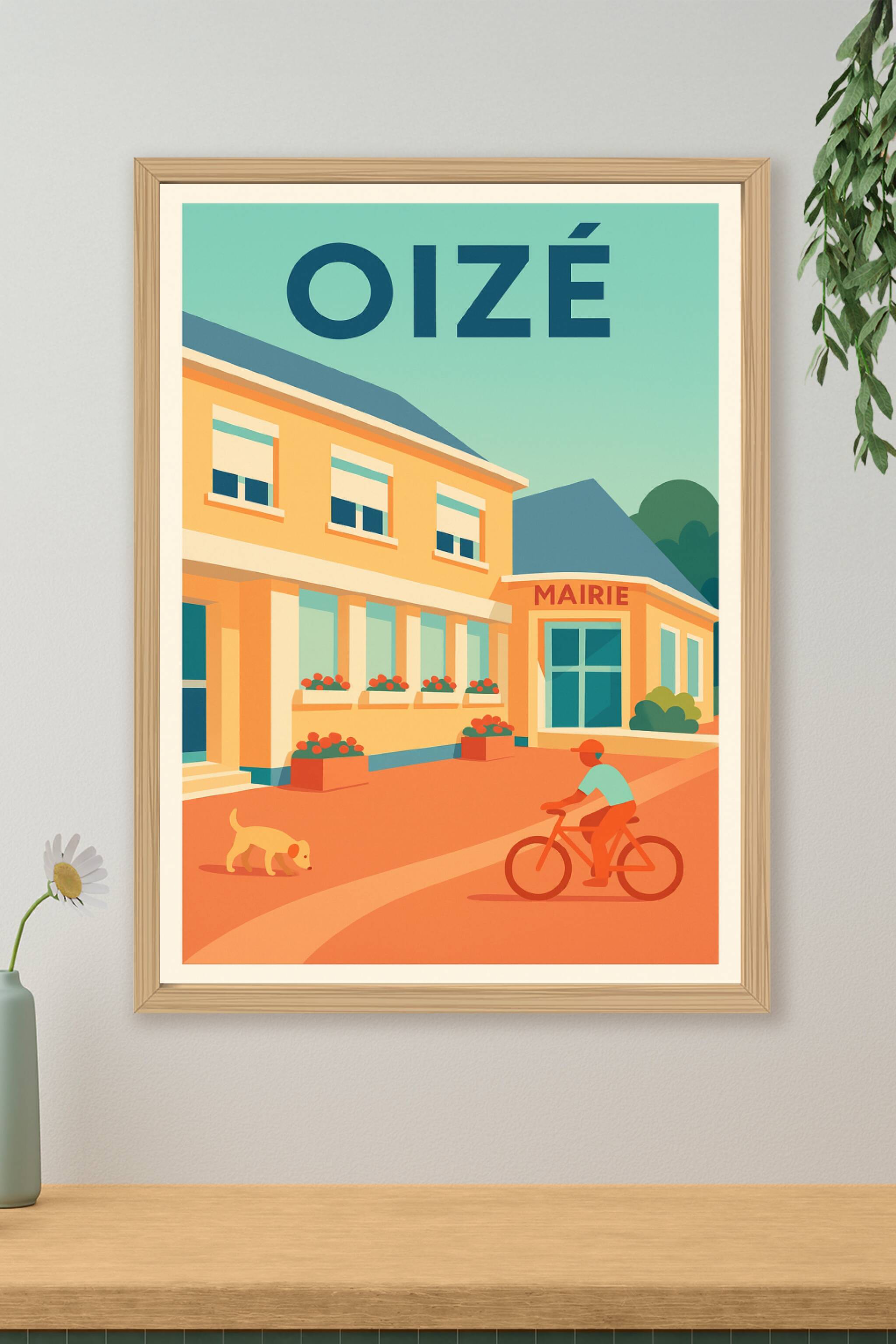 Affiche de Oizé - Le charme paisible du village