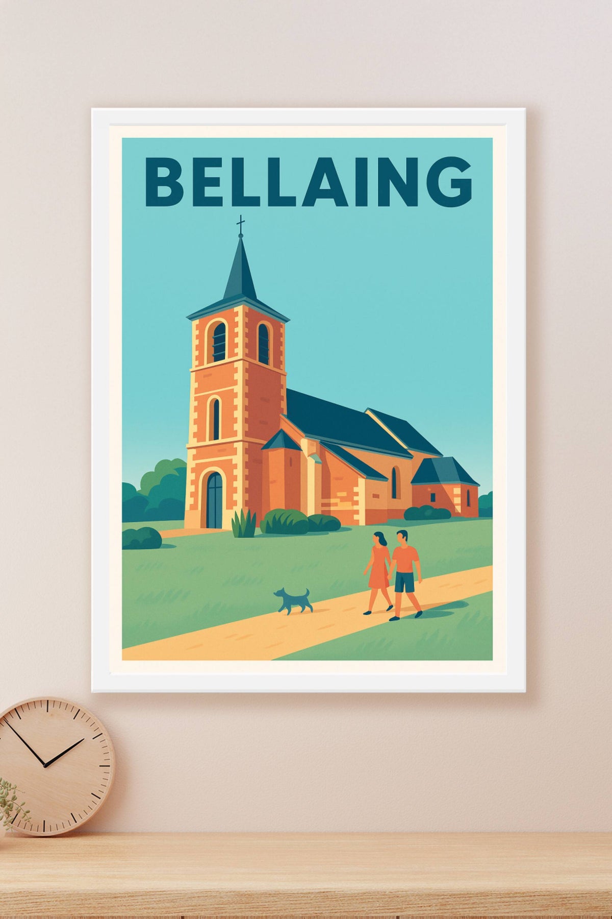 Affiche de Bellaing - Charme paisible d'une balade à l'église