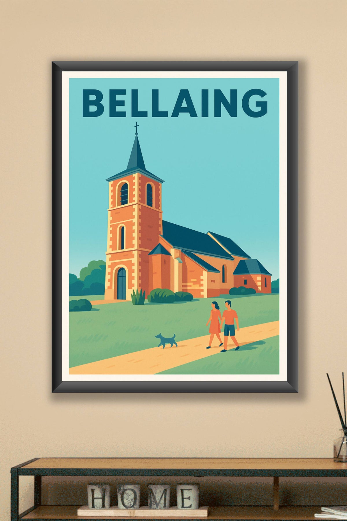 Affiche de Bellaing - Charme paisible d'une balade à l'église