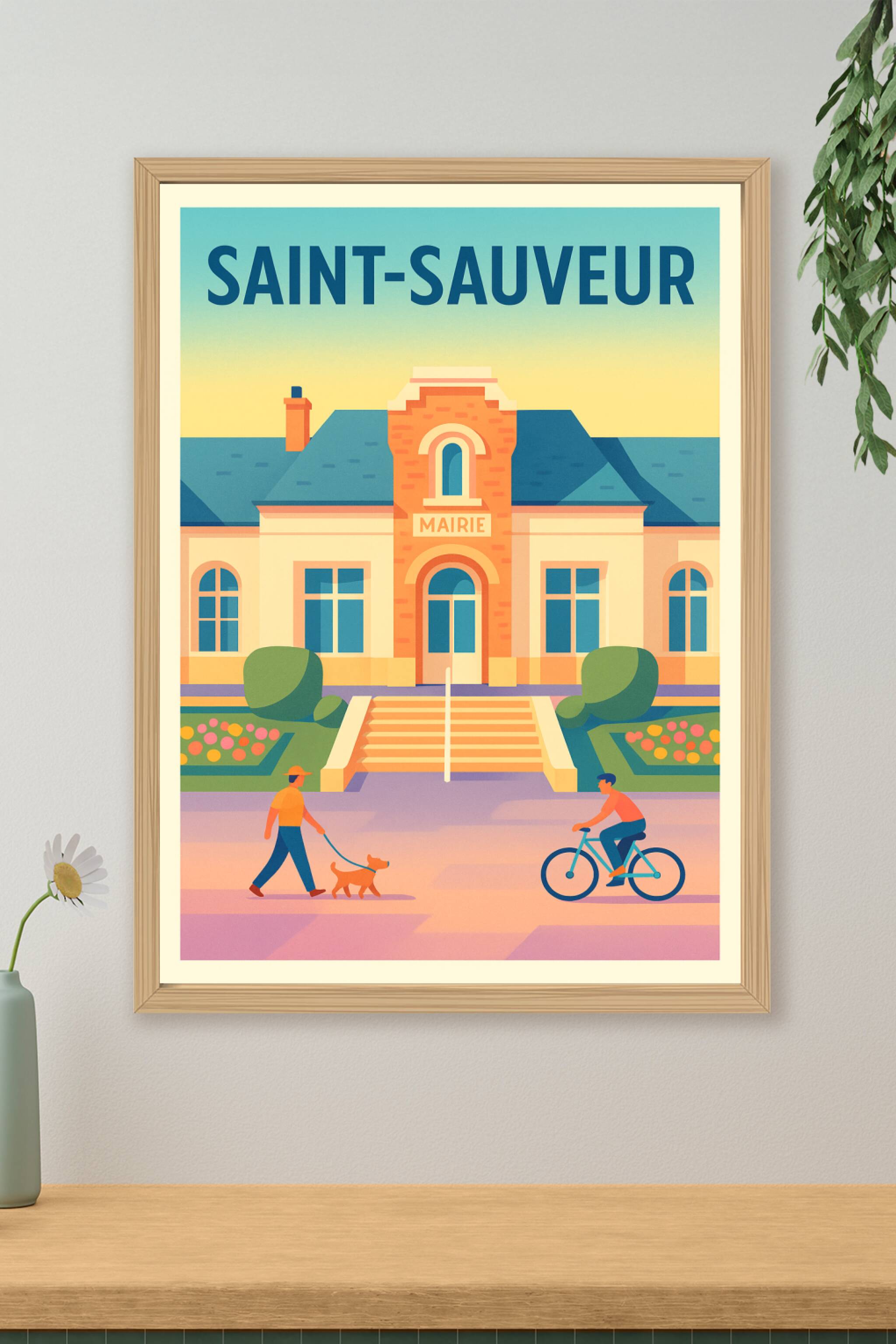 Affiche de Saint-Sauveur - Charme et douceur de la vie locale
