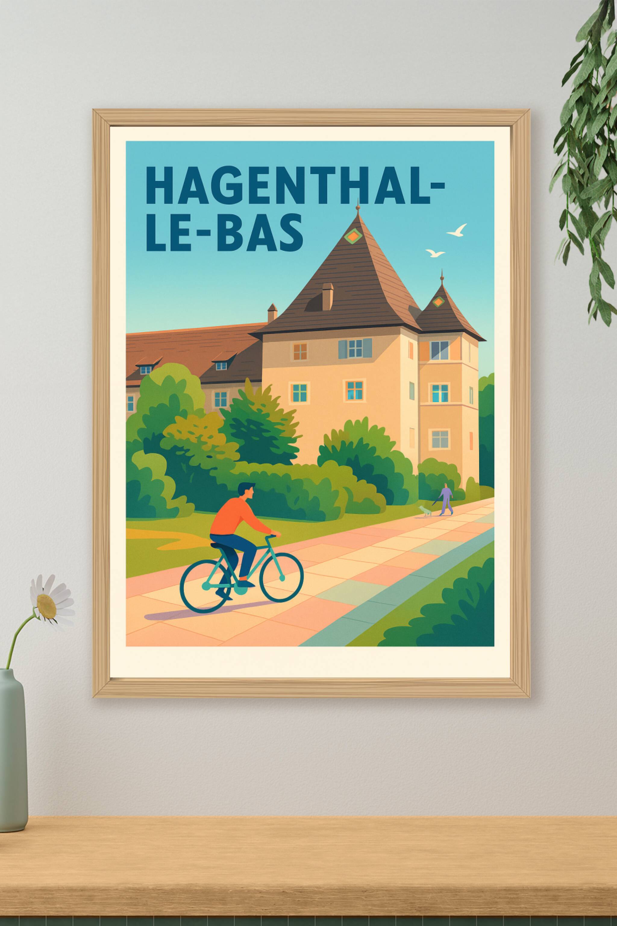Affiche de Hagenthal-le-Bas - Charme et sérénité à vélo