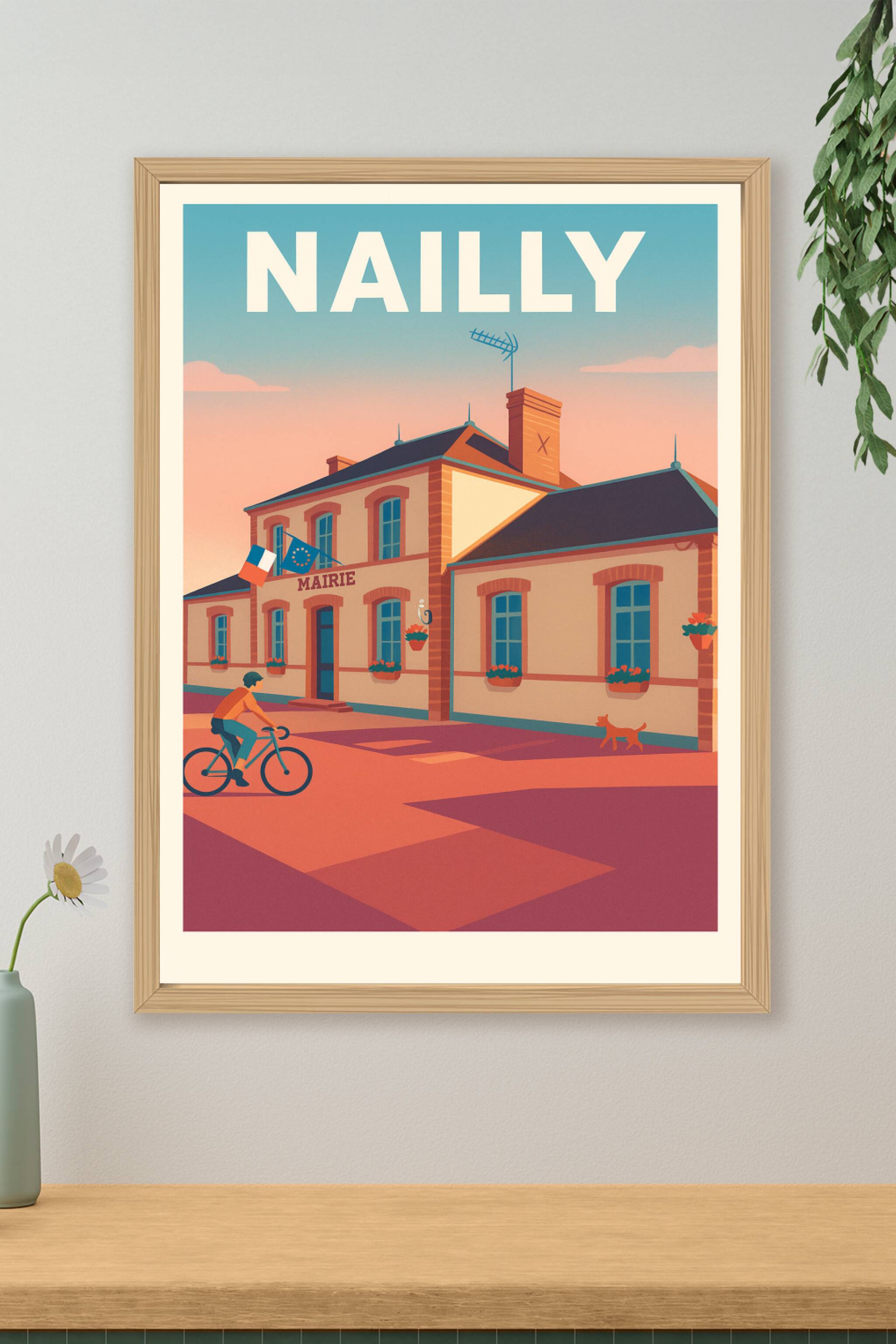 Affiche de Nailly - Charme et douceur d'une petite mairie de campagne
