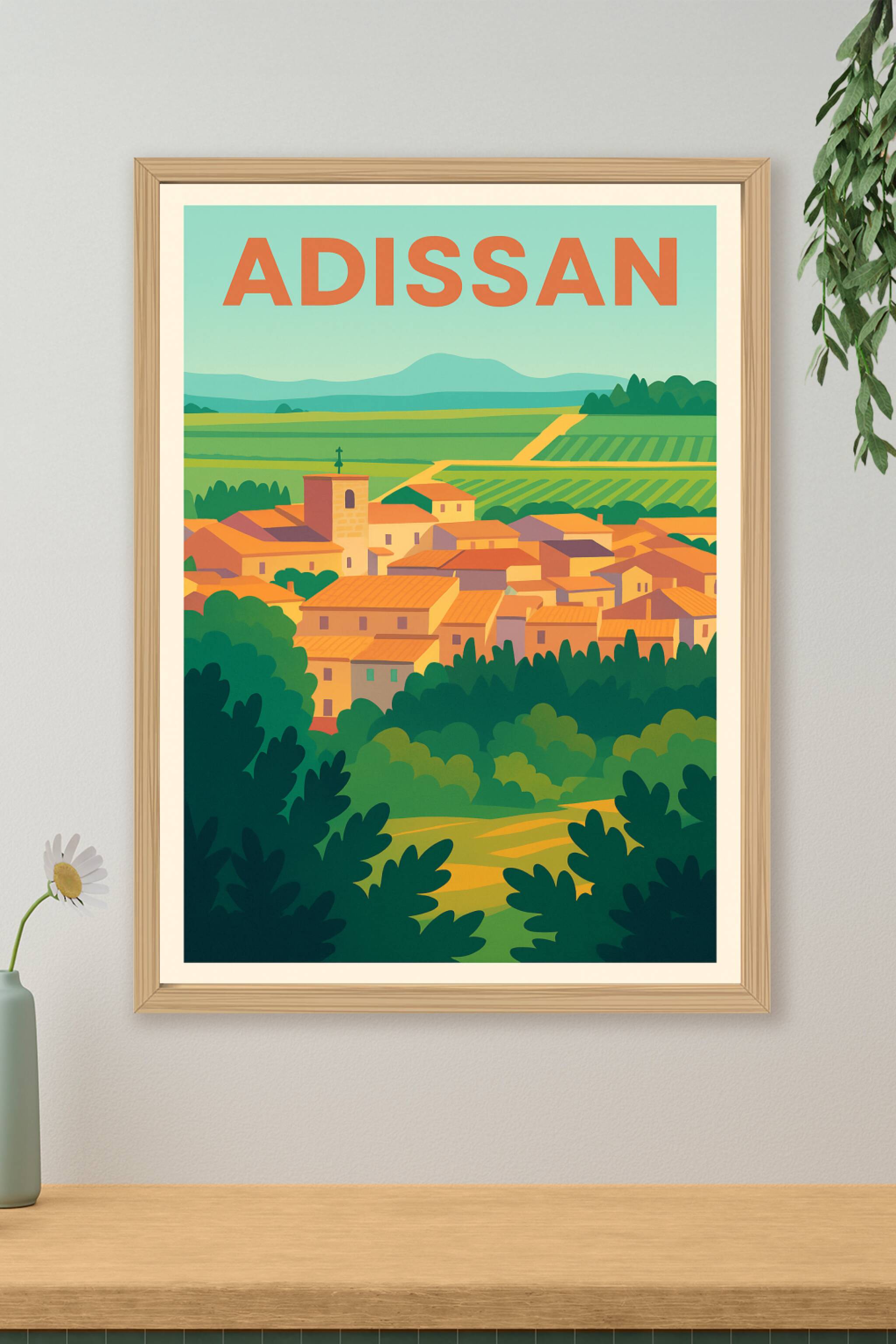 Affiche de Adissan - Le charme authentique du village languedocien