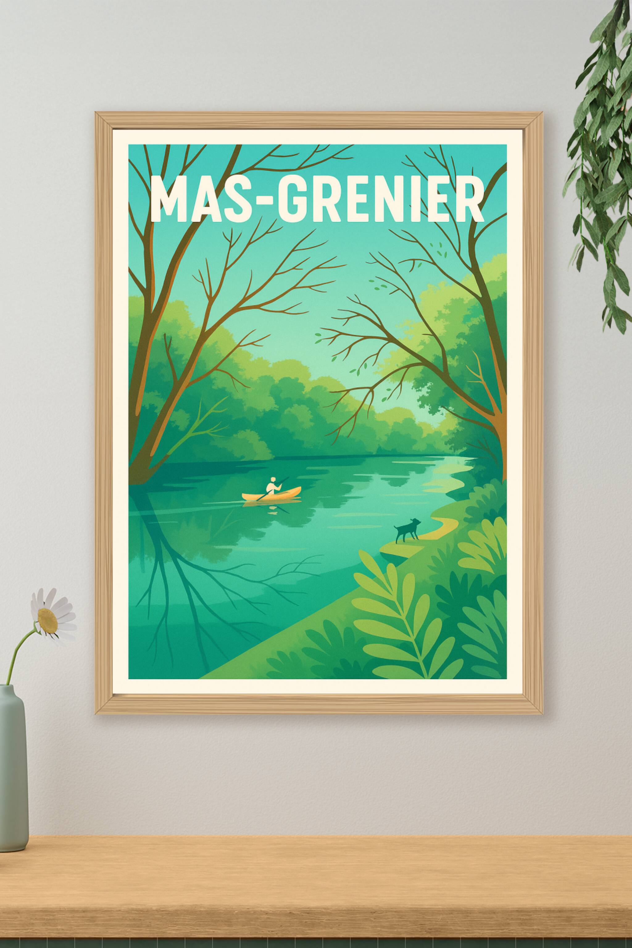 Affiche de Mas-Grenier - Évasion tranquille au fil de l'eau