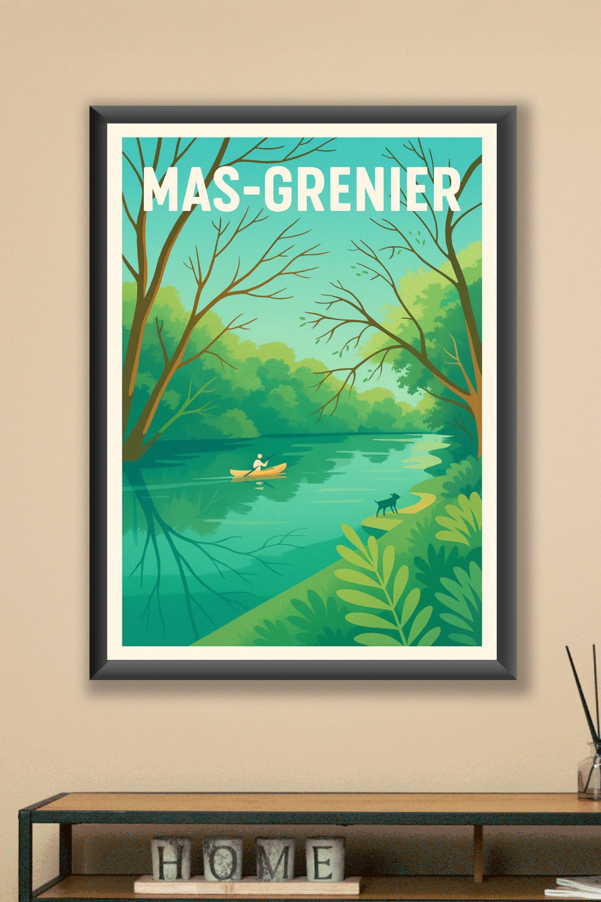 Affiche de Mas-Grenier - Évasion tranquille au fil de l'eau