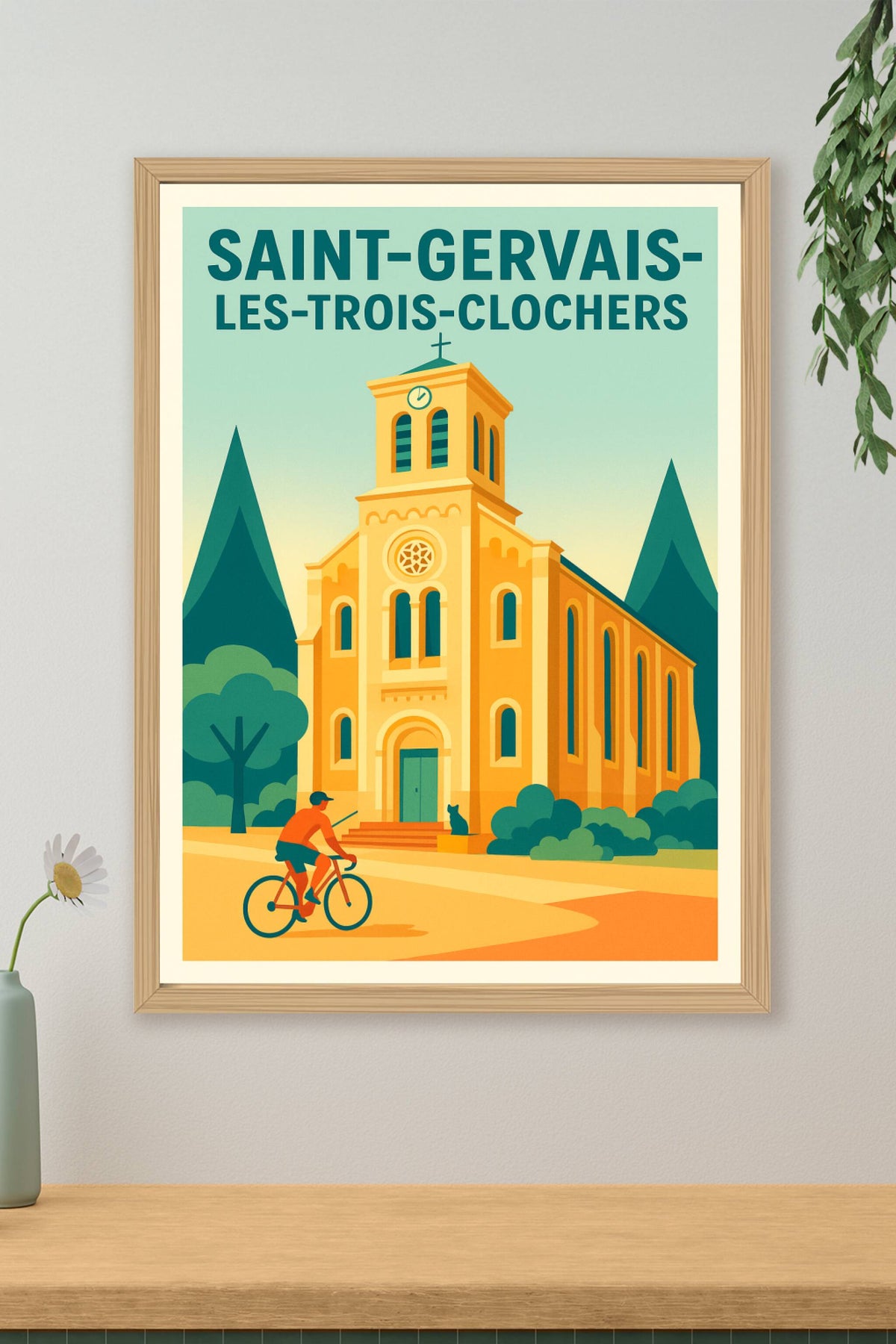Affiche de Saint-Gervais-les-Trois-Clochers - Charme et Sérénité en Affiche