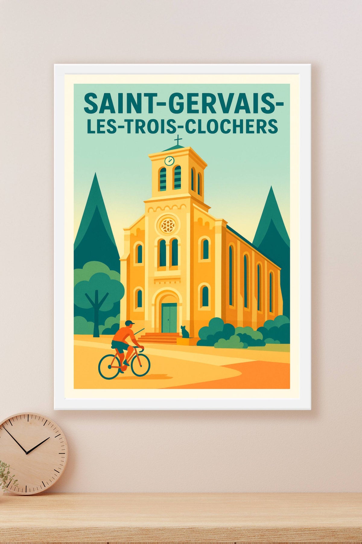 Affiche de Saint-Gervais-les-Trois-Clochers - Charme et Sérénité en Affiche