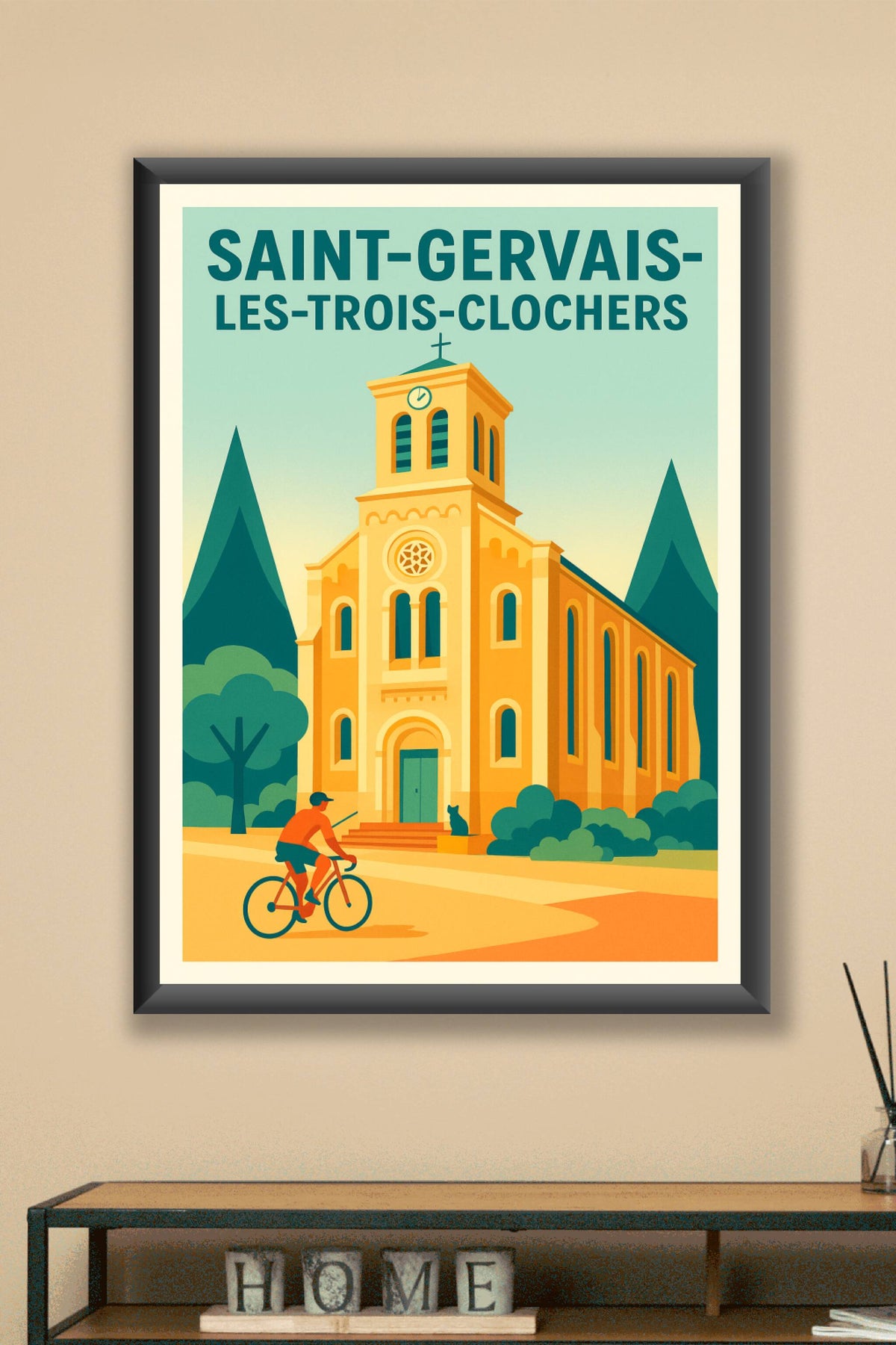 Affiche de Saint-Gervais-les-Trois-Clochers - Charme et Sérénité en Affiche