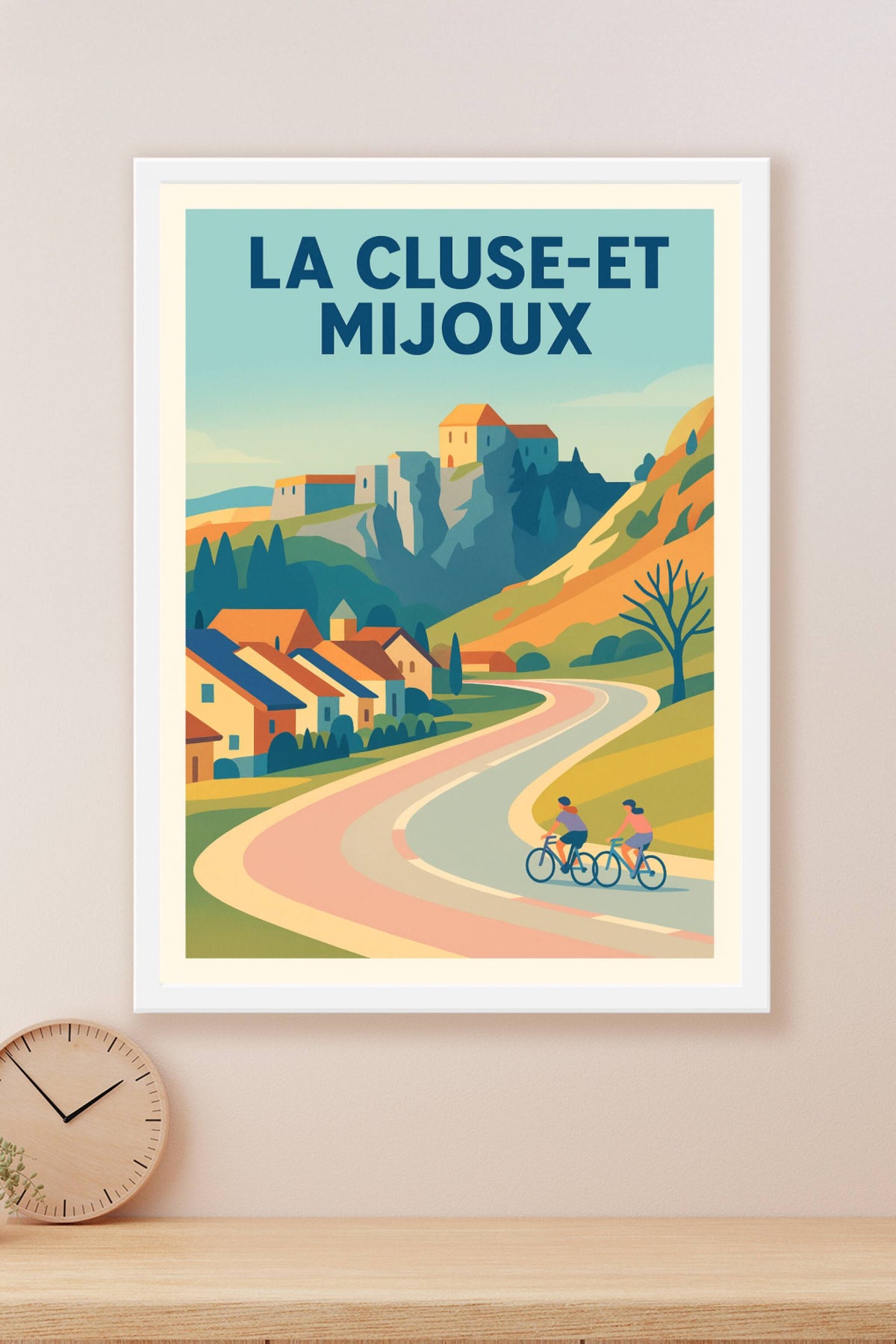 Affiche de La Cluse-et-Mijoux - Escapade à vélo au cœur des paysages pittoresques