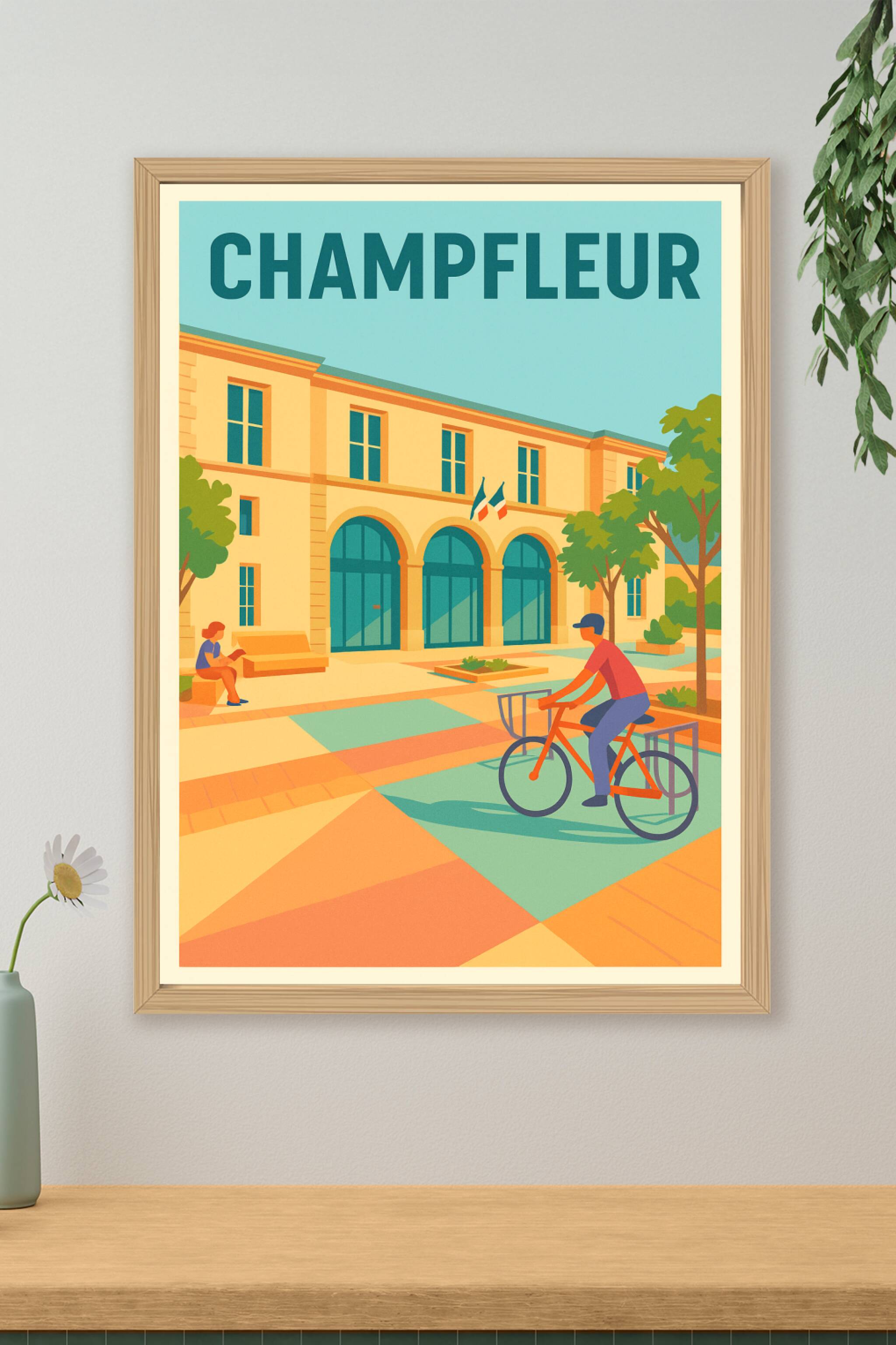 Affiche de Champfleur - Charme et sérénité sur deux roues