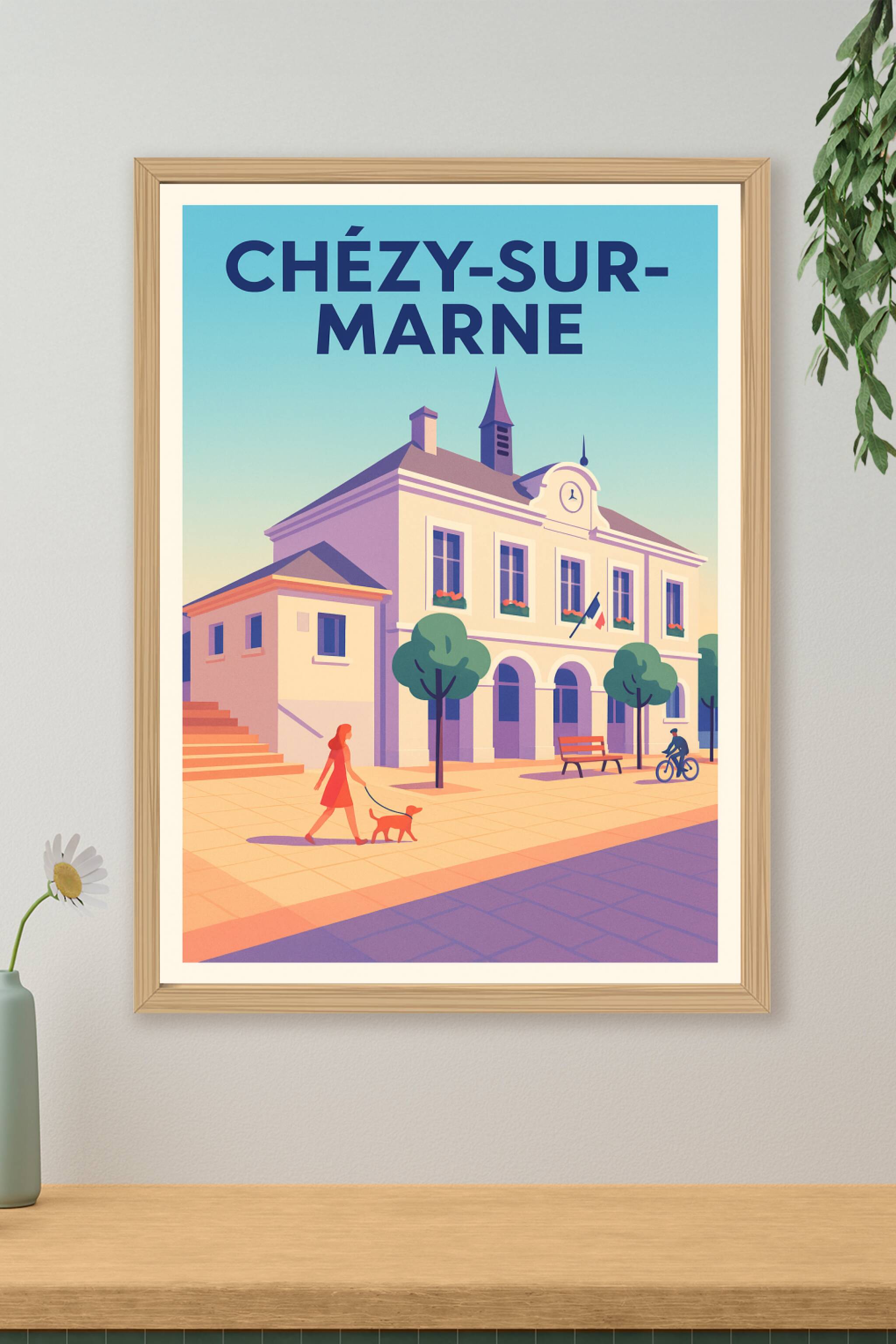 Affiche de Chézy-sur-Marne - Charme et douceur de vie au cœur de la ville