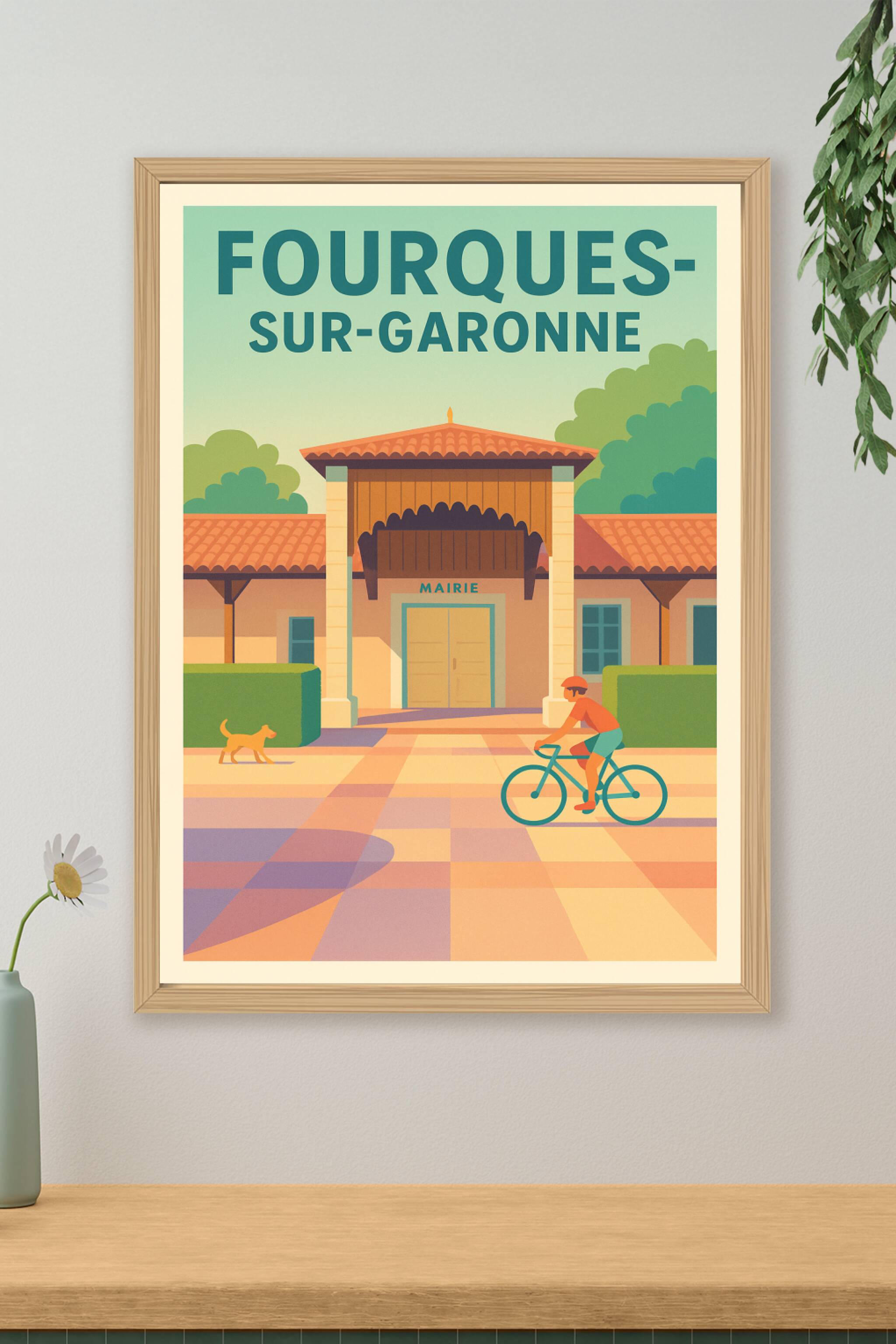 Affiche de Fourques-sur-Garonne - Charme paisible du village en lumière douce