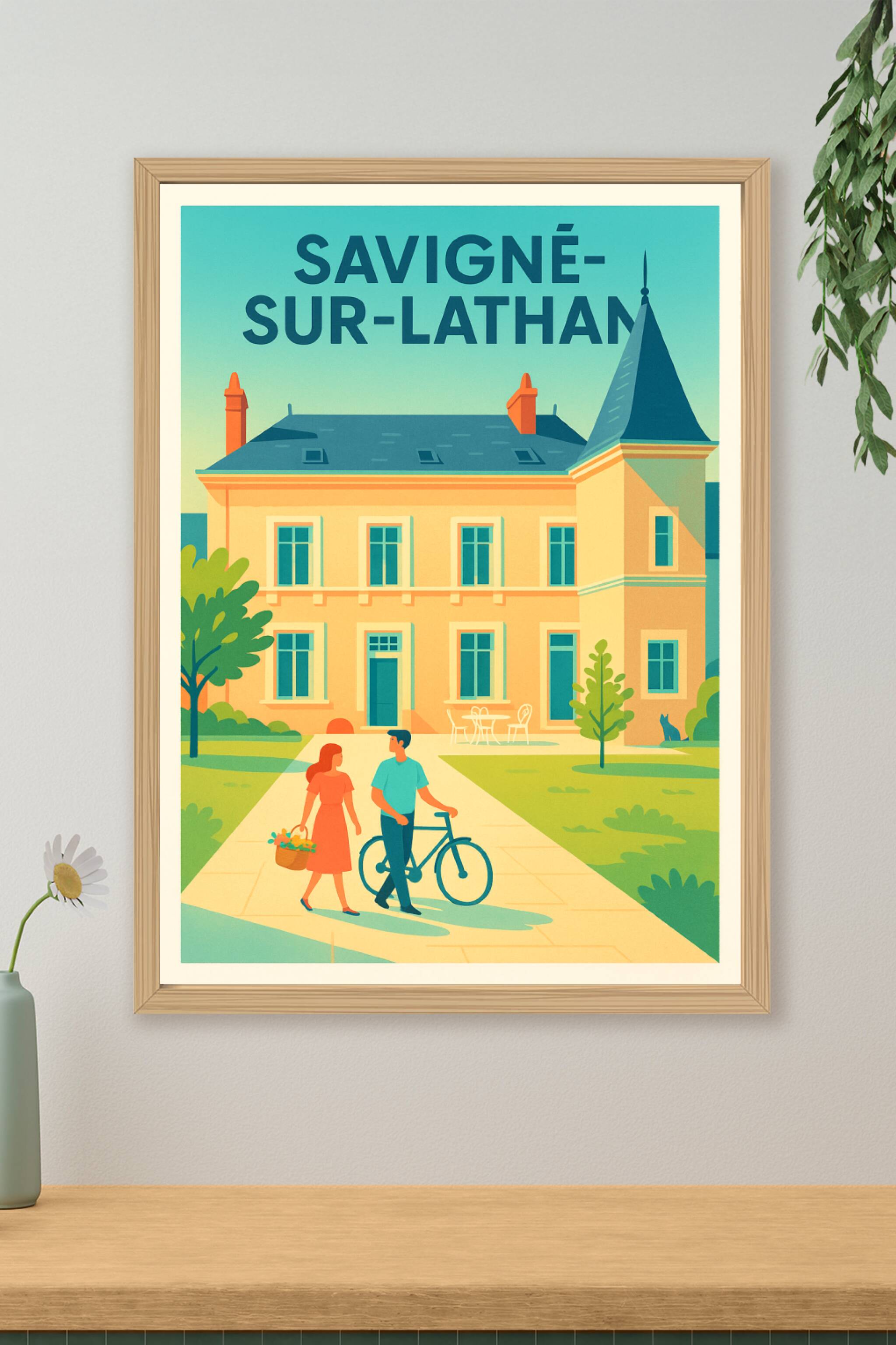 Affiche de Savigné-sur-Lathan - Charme et douceur de vie à la campagne