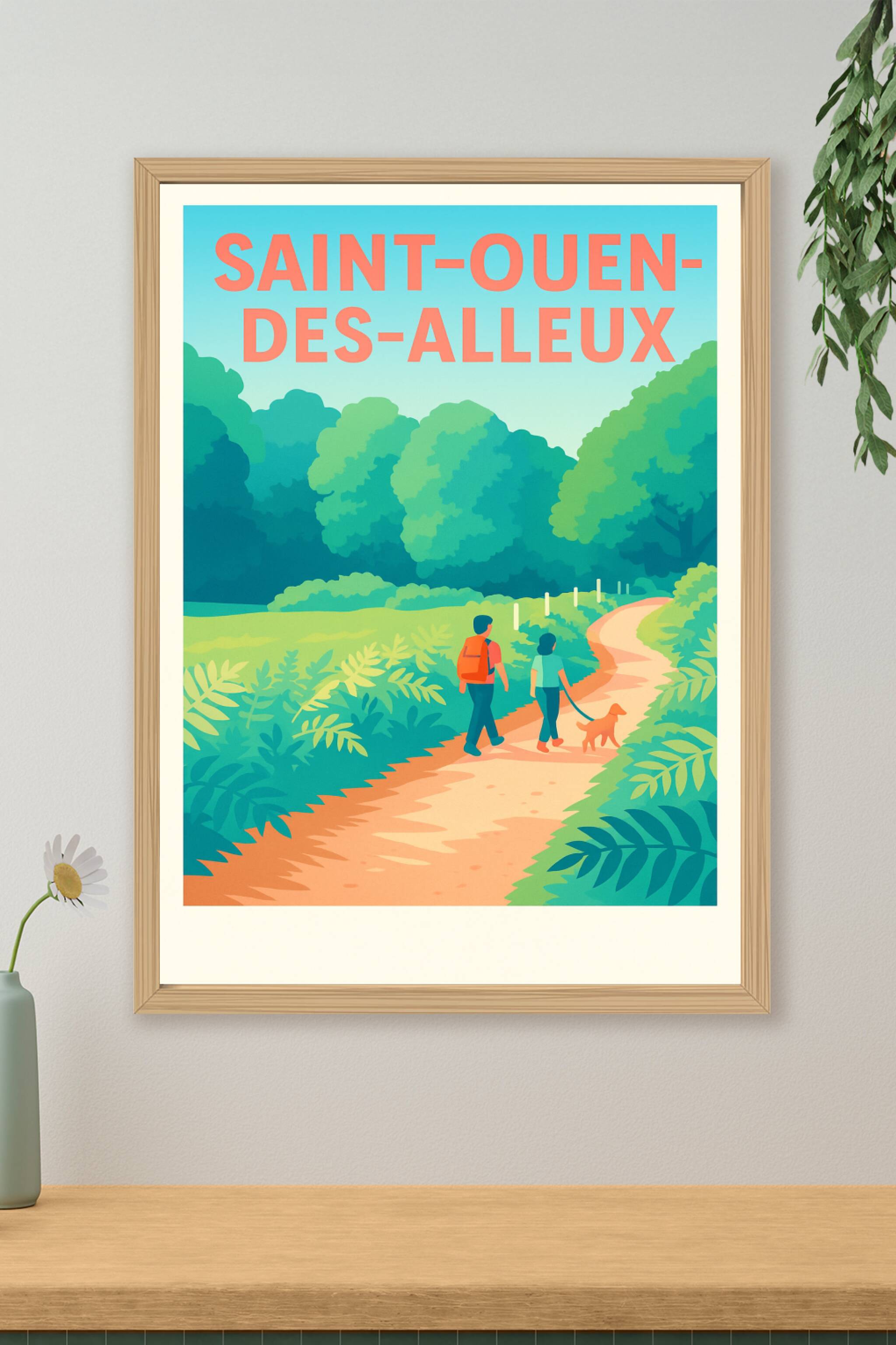 Affiche de Saint-Ouen-des-Alleux - Promenade bucolique au cœur de la nature