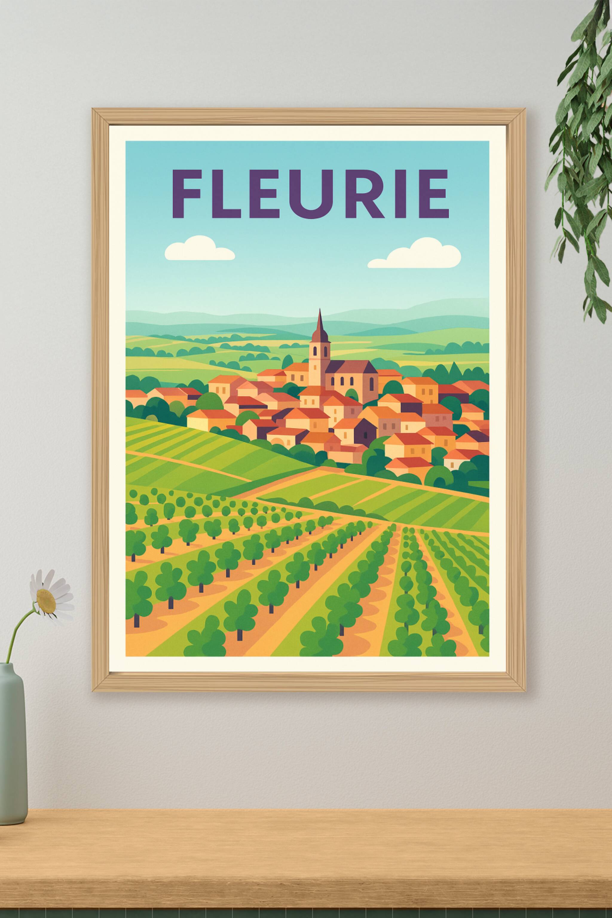 Affiche de Fleurie - L'harmonie champêtre du Beaujolais