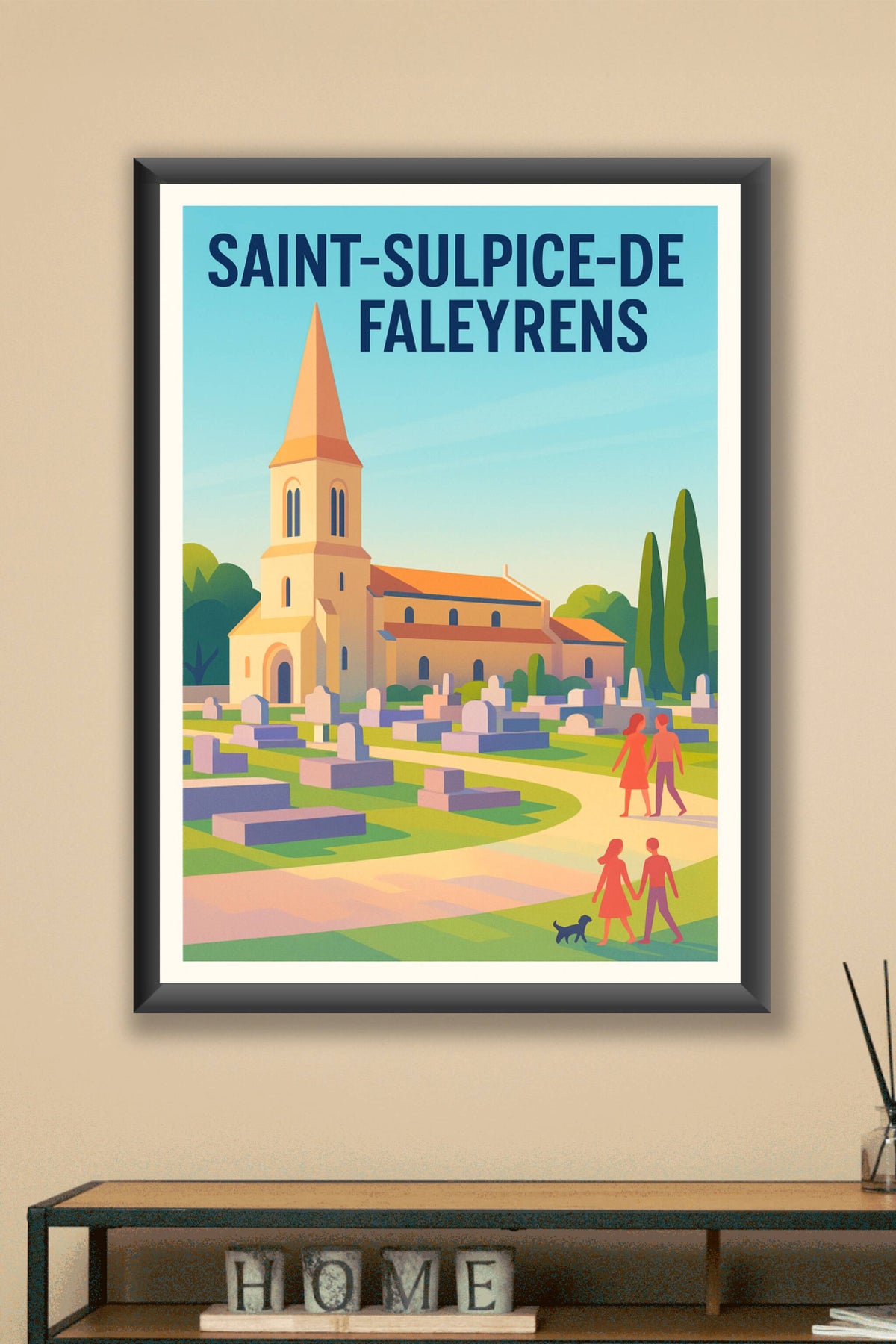Affiche de Saint-Sulpice-de-Faleyrens - Charme et Sérénité en Bord de Dordogne