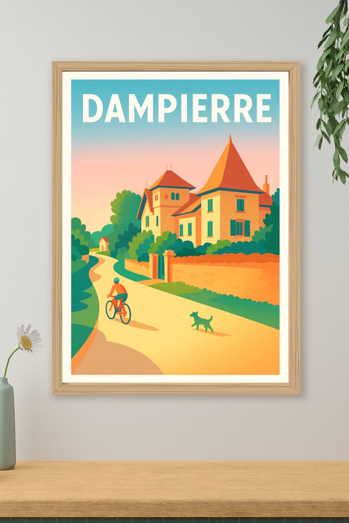 Affiche de Dampierre - Escapade bucolique à vélo