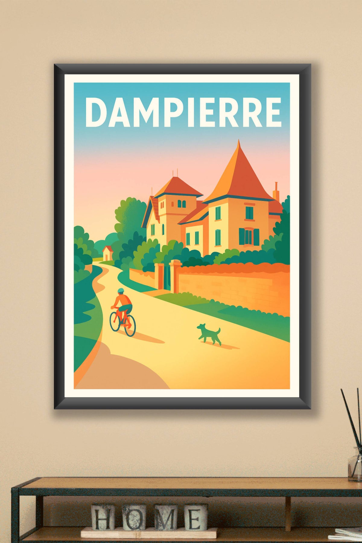 Affiche de Dampierre - Escapade bucolique à vélo