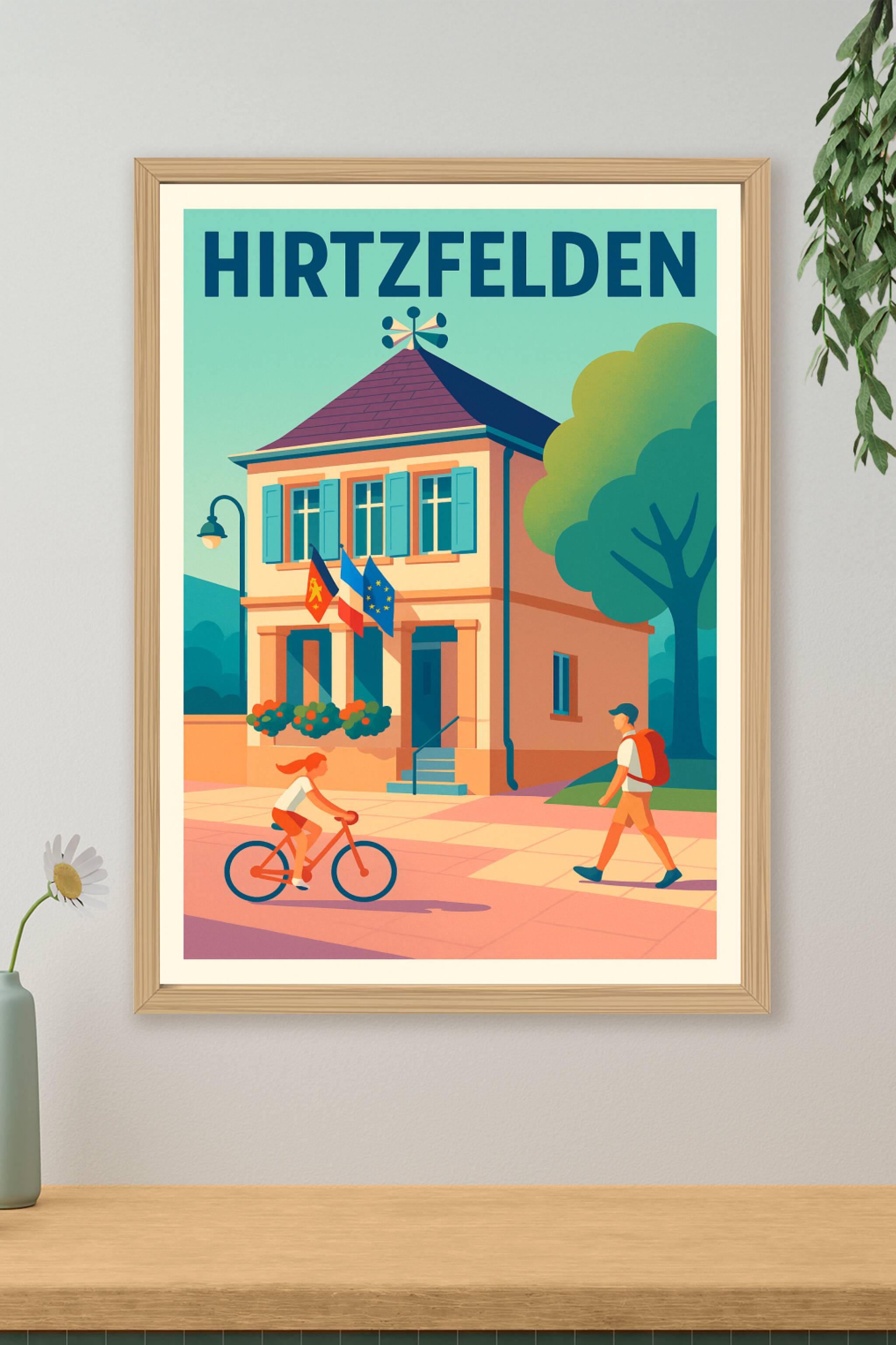 Affiche de Hirtzfelden - Charme et vie locale au cœur de la ville