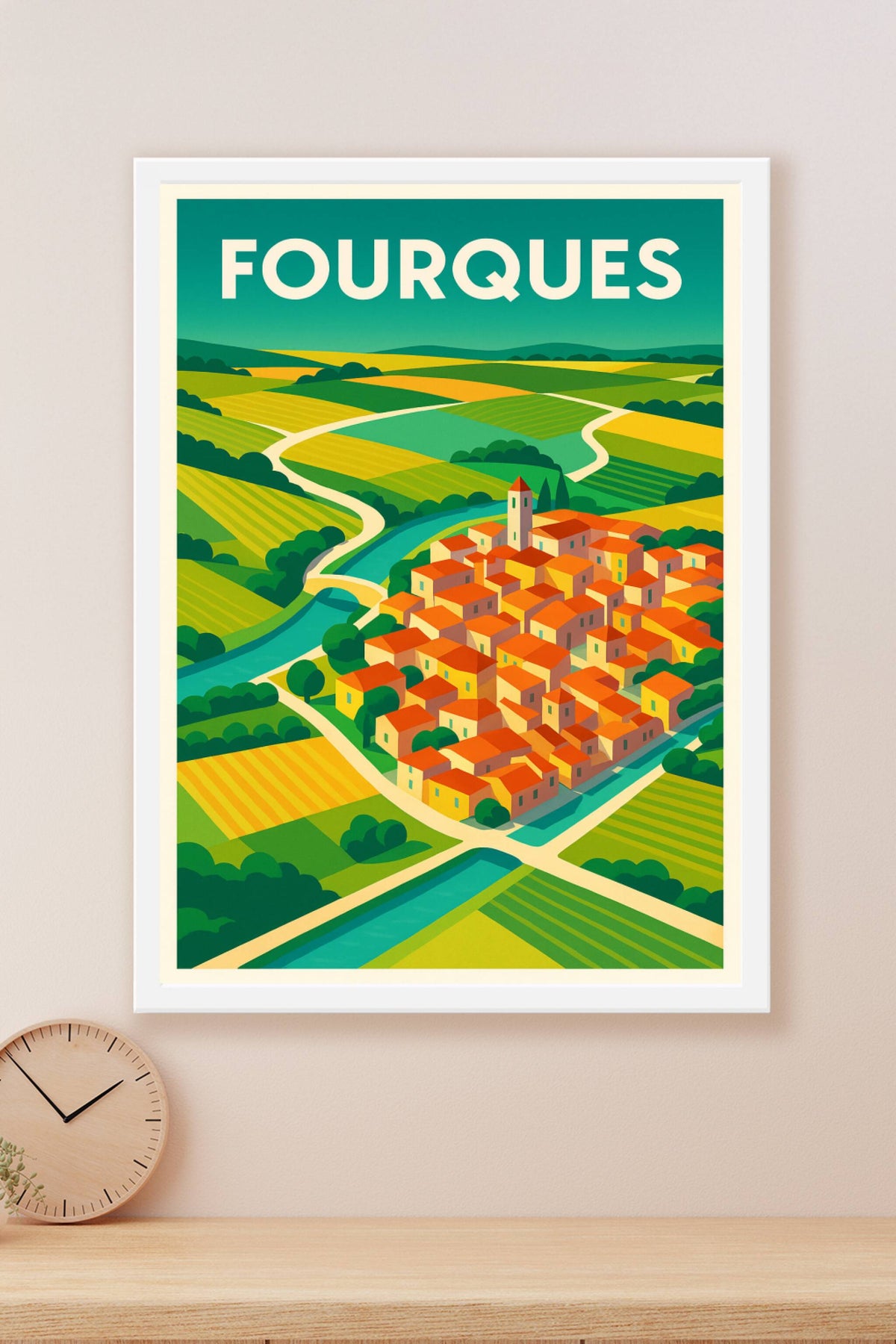 Affiche de Fourques - Charme pittoresque du sud de la France