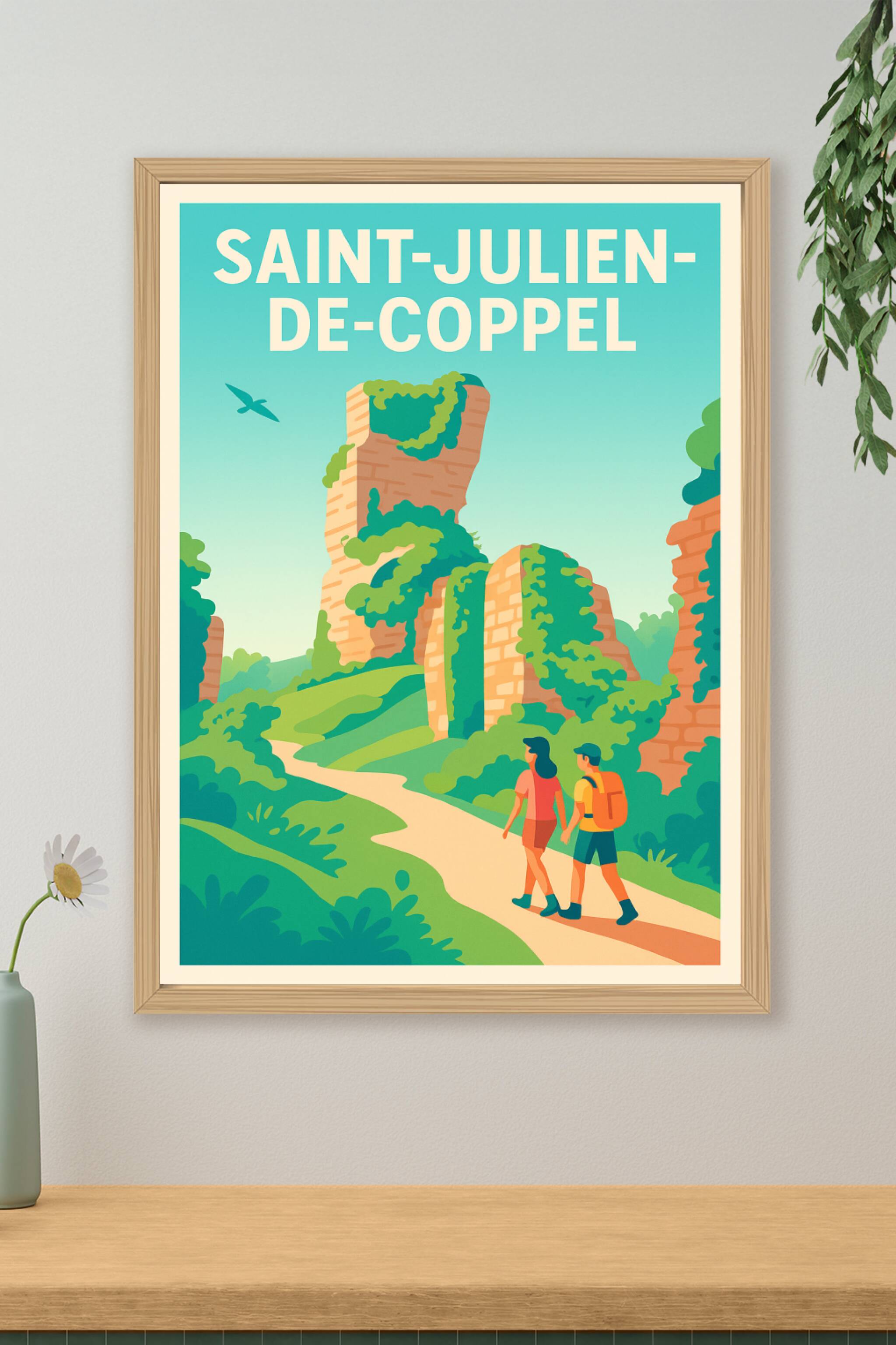Affiche de Saint-Julien-de-Coppel - Promenade au cœur des ruines verdoyantes