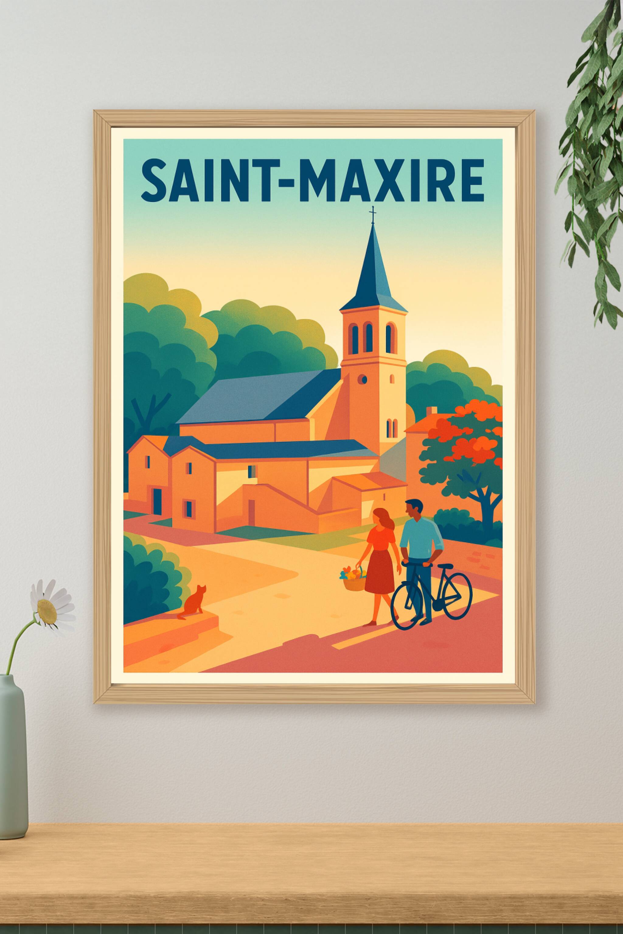 Affiche de Saint-Maxire - Charme et douceur de vie en village