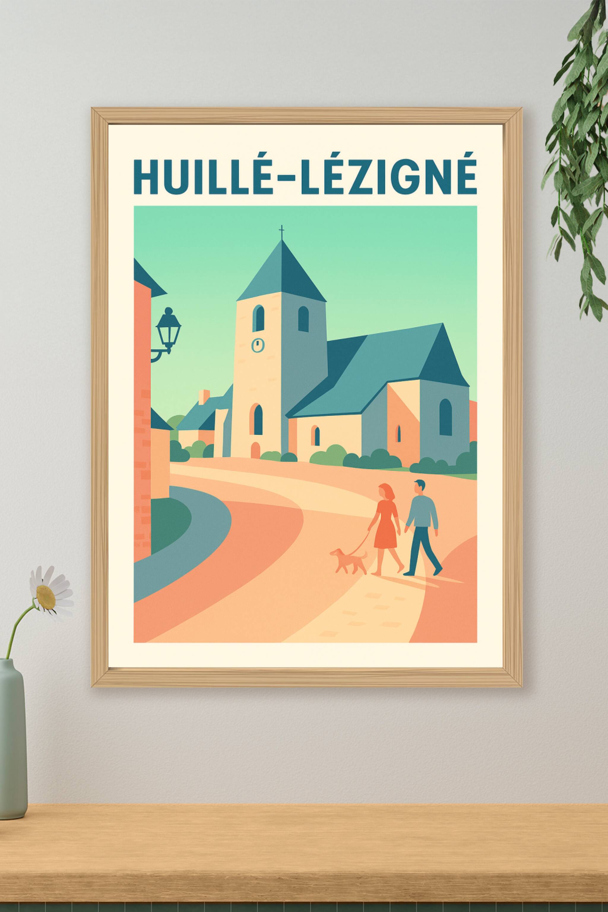 Affiche de Huillé-Lézigné - Charme paisible et village typique
