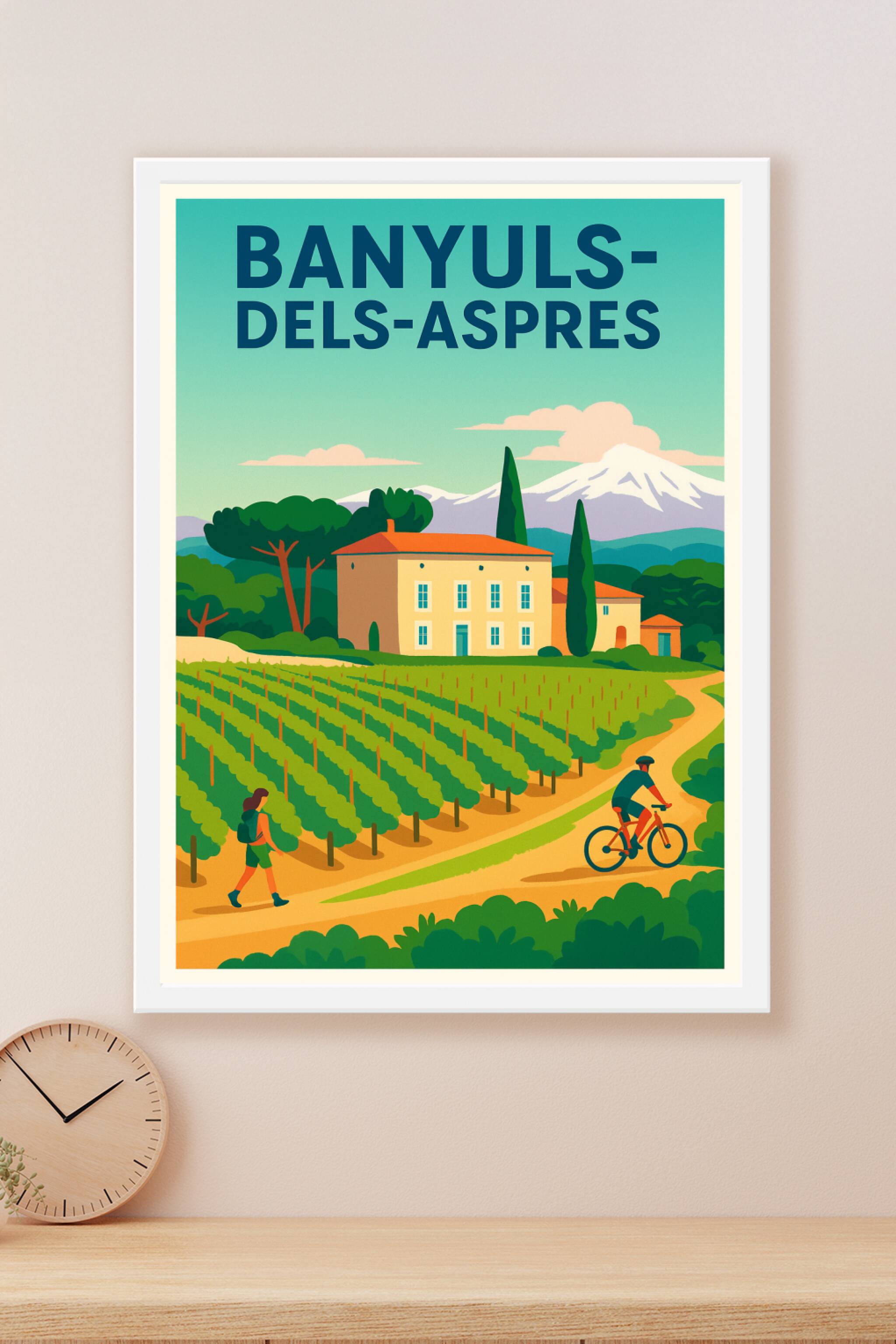 Affiche Banyuls-dels-Aspres — Évasion au cœur des vignobles catalans · poster d'art de Banyuls-dels-Aspres
