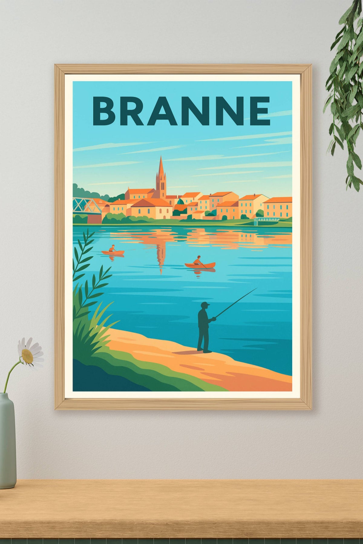 Affiche de Branne - Sérénité au bord de l'eau