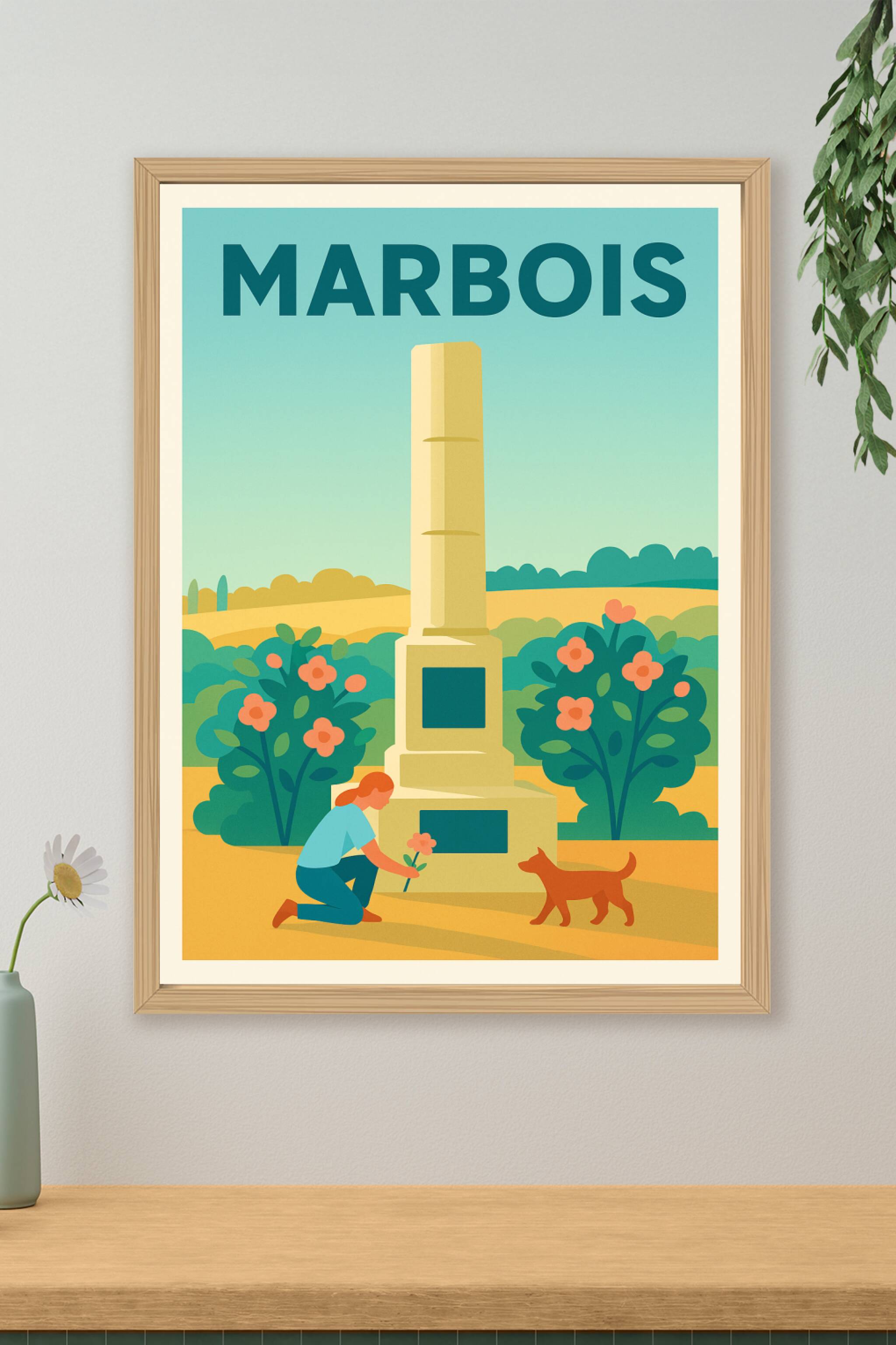 Affiche de Marbois - L'hommage paisible au cœur de la campagne