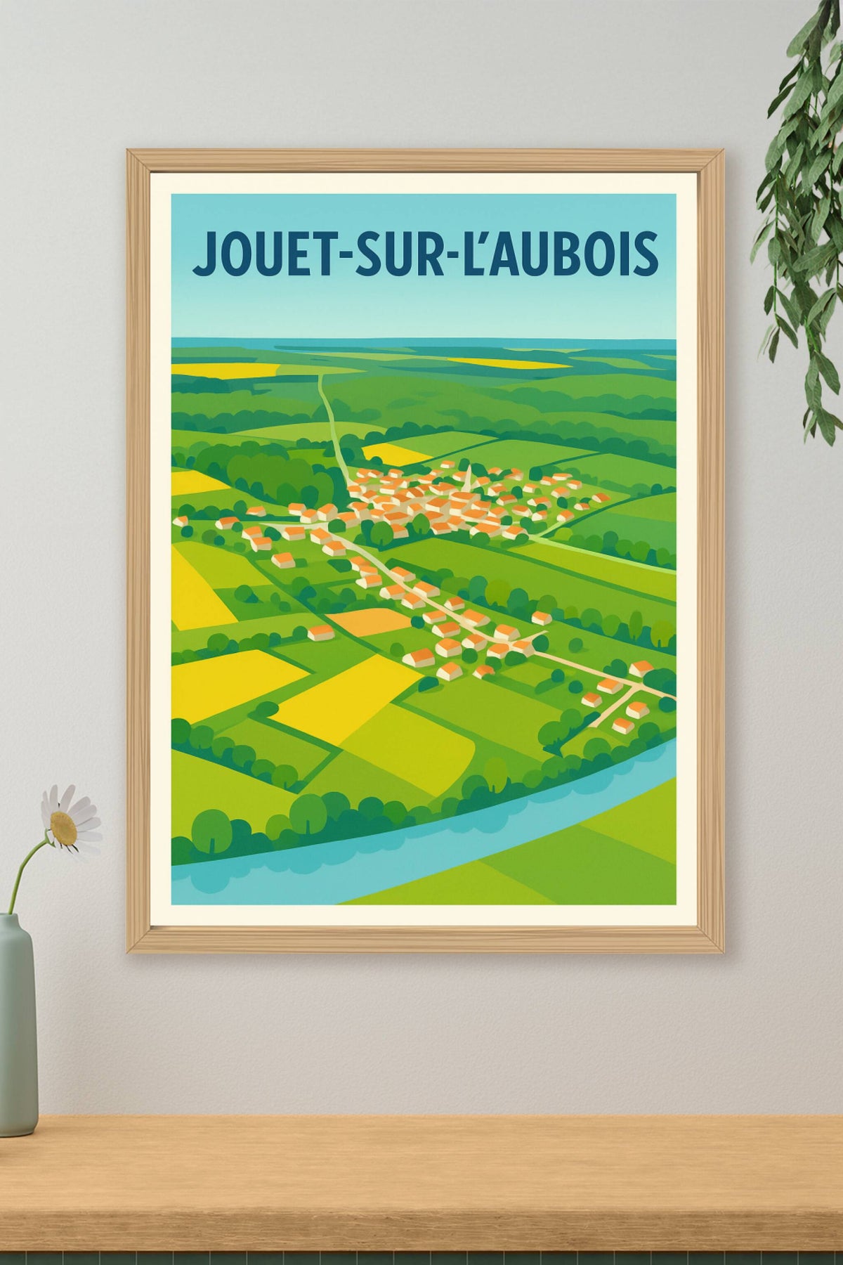 Affiche de Jouet-sur-l'Aubois - Vue pittoresque au cœur de la campagne