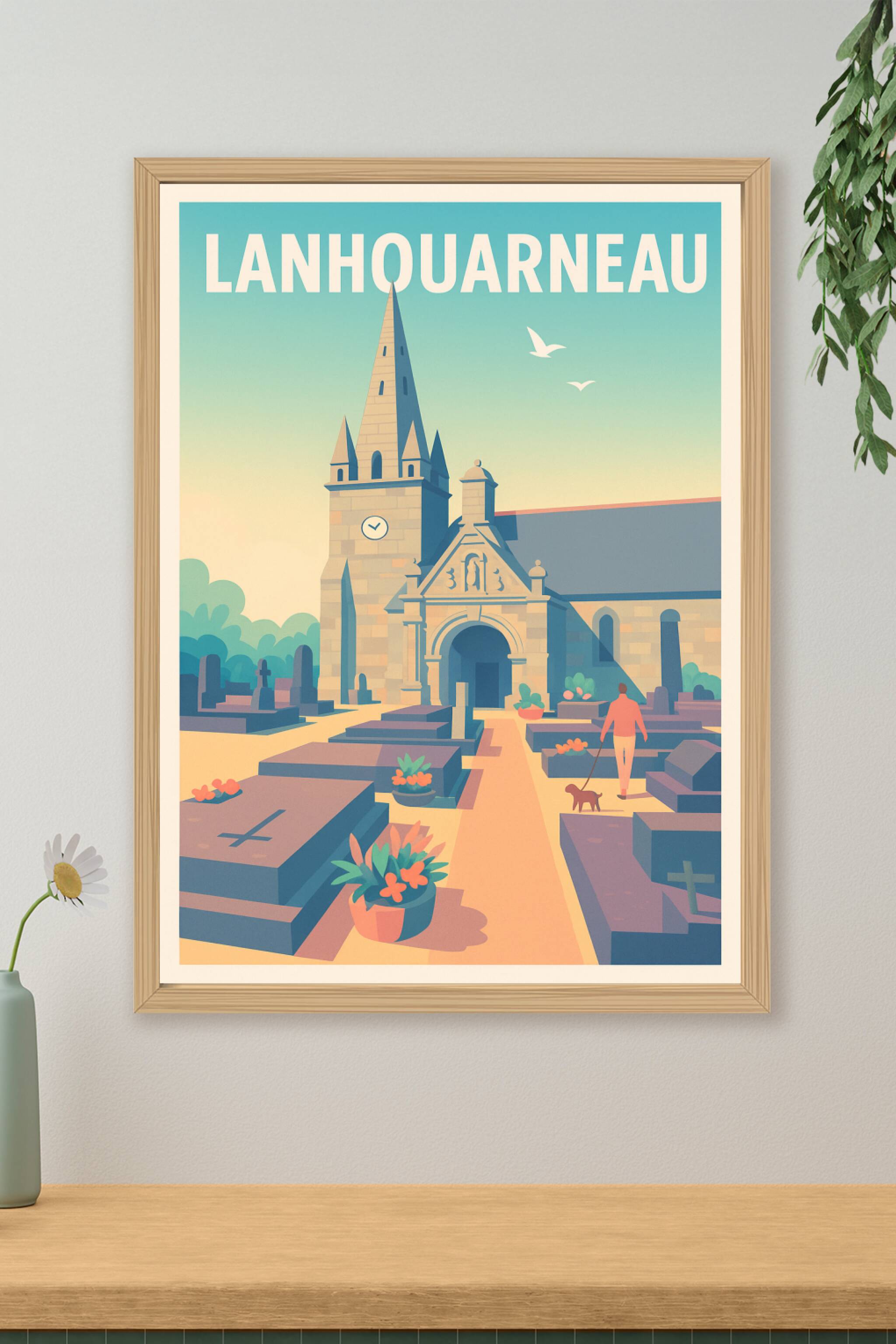 Affiche de Lanhouarneau - Charme et sérénité en Bretagne