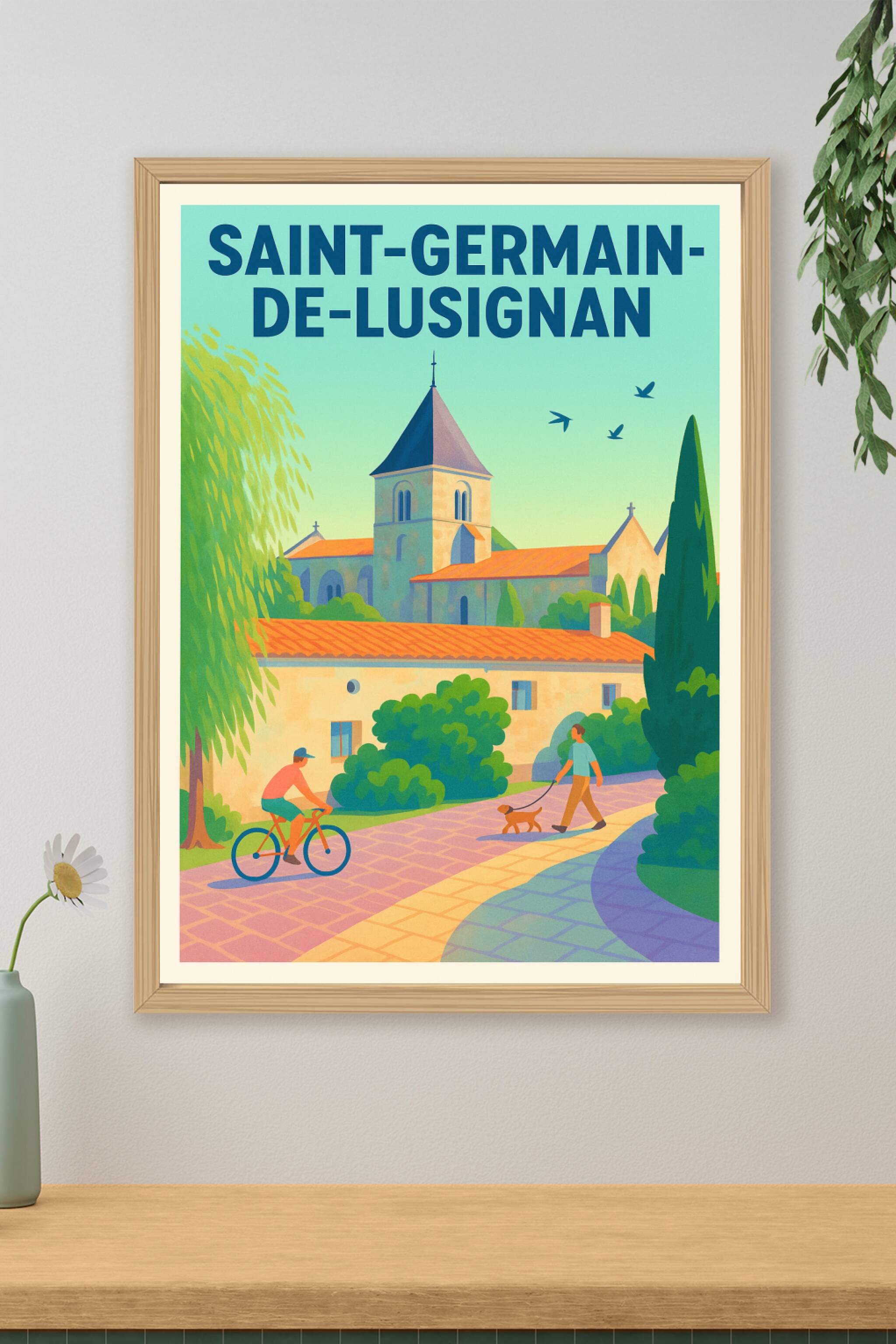 Affiche de Saint-Germain-de-Lusignan - Charme paisible du village