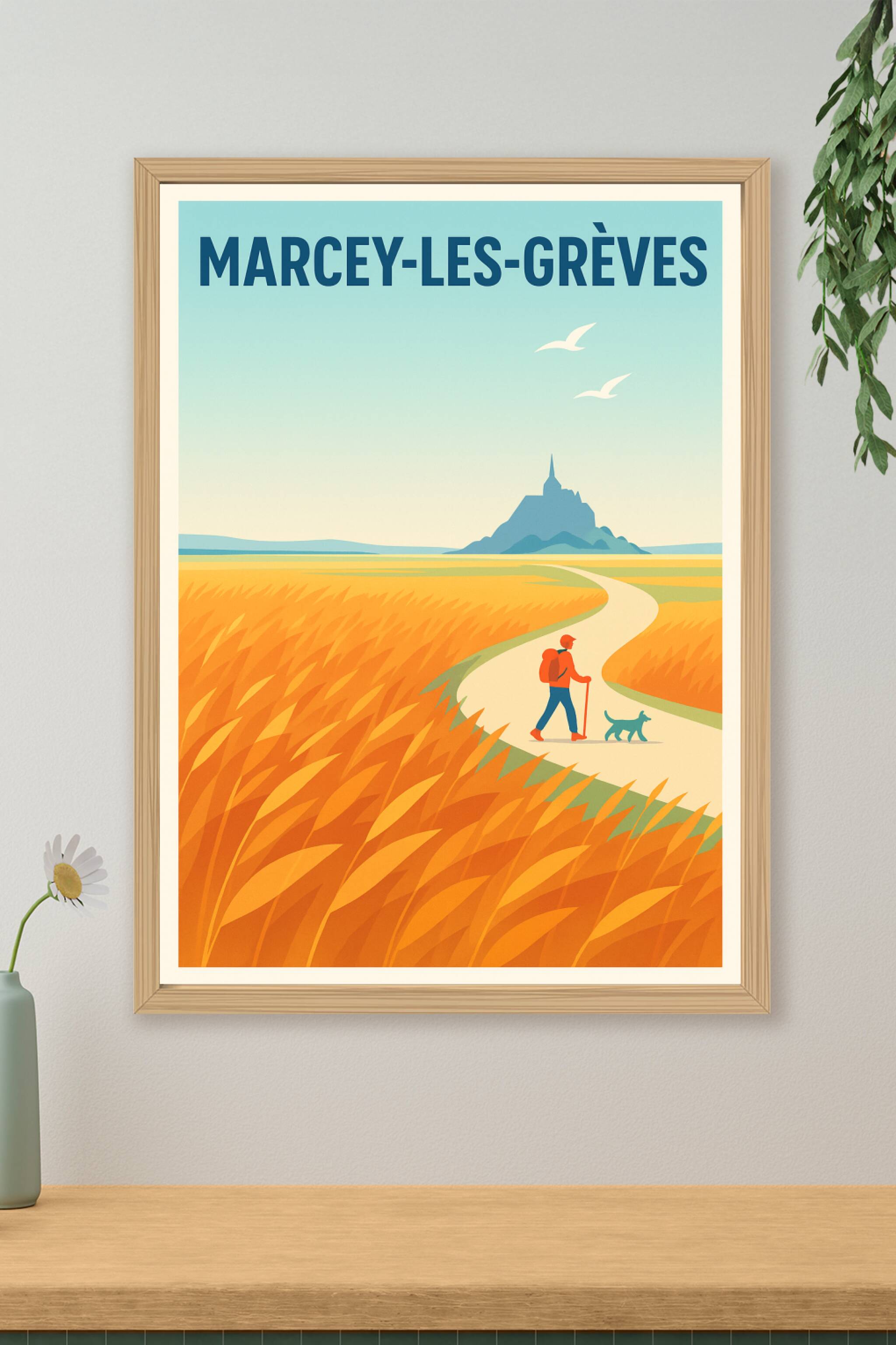 Affiche de Marcey-les-Grèves - Évasion au cœur des champs dorés