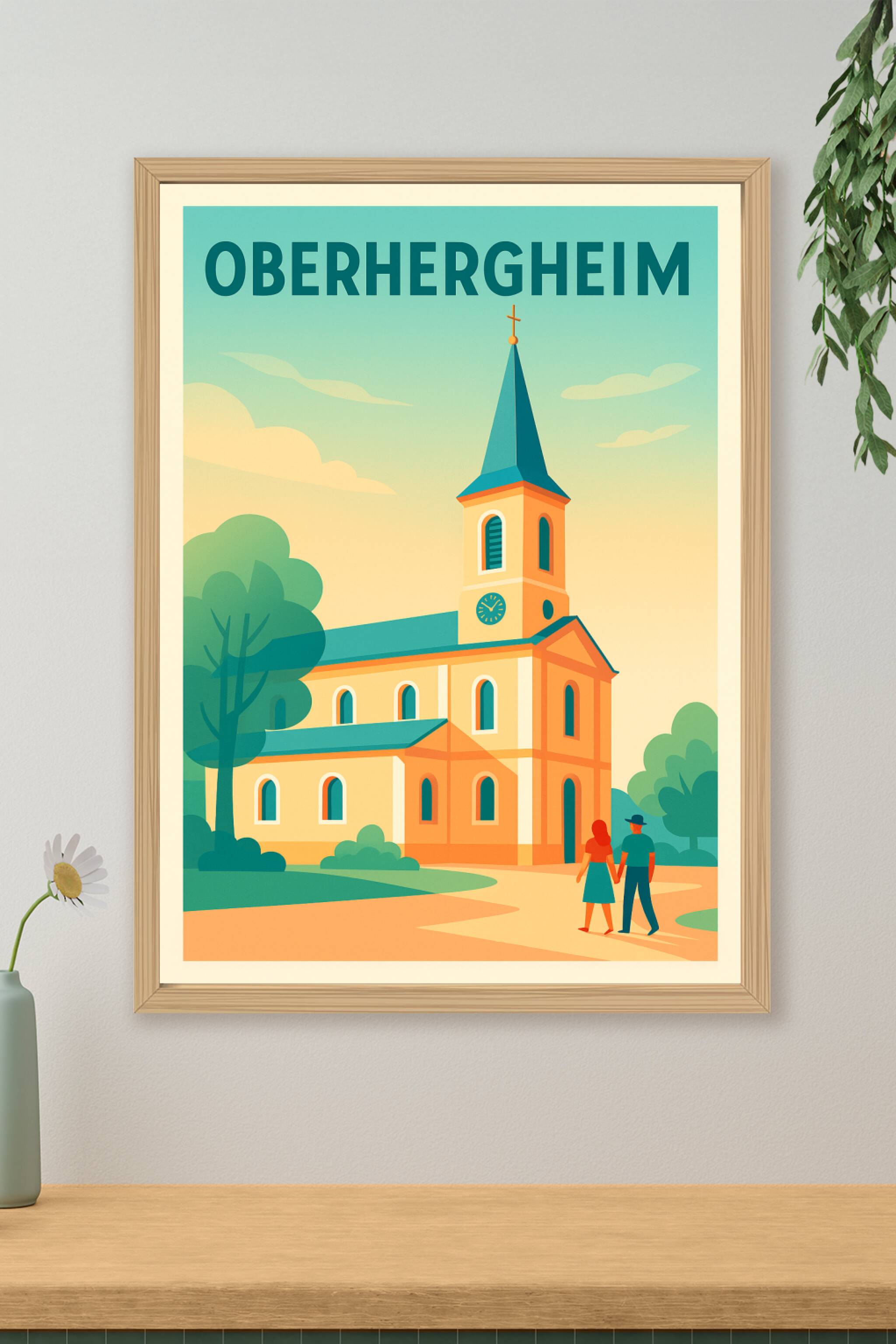 Affiche de Oberhergheim - Charme et sérénité au cœur de l'Alsace
