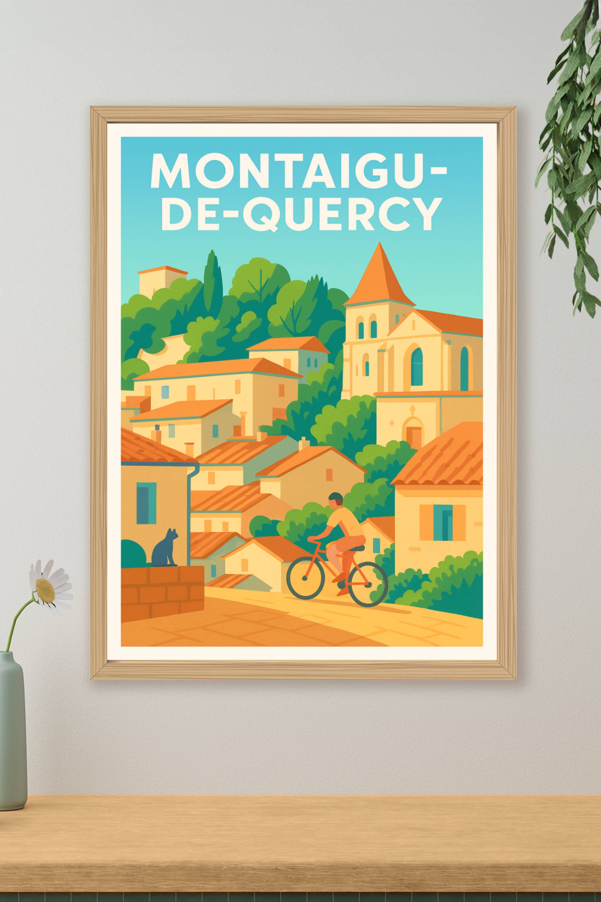Affiche de Montaigu-de-Quercy - Charme et douceur d'un village paisible