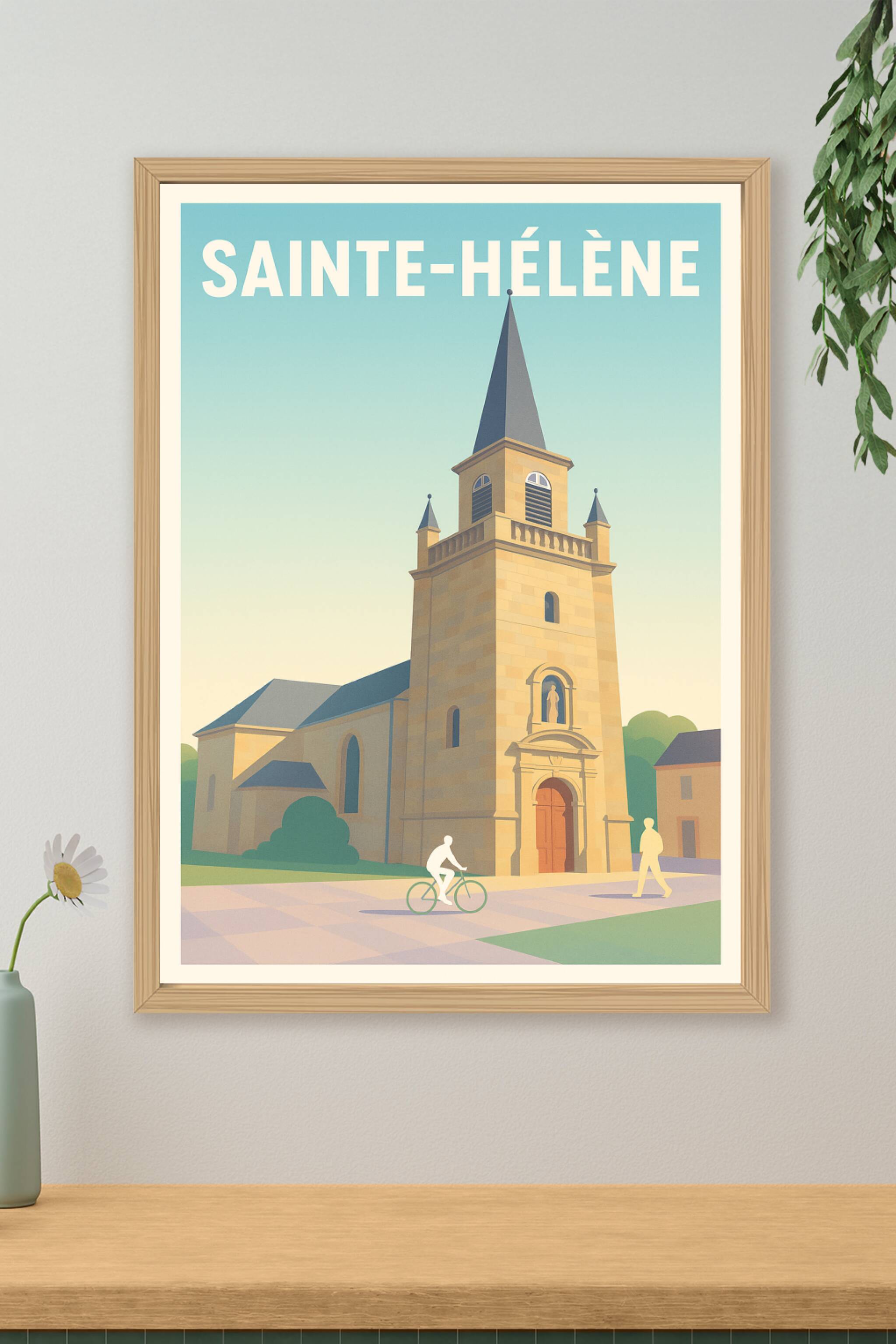 Affiche de Sainte-Hélène - L'élégance architecturale au cœur du village