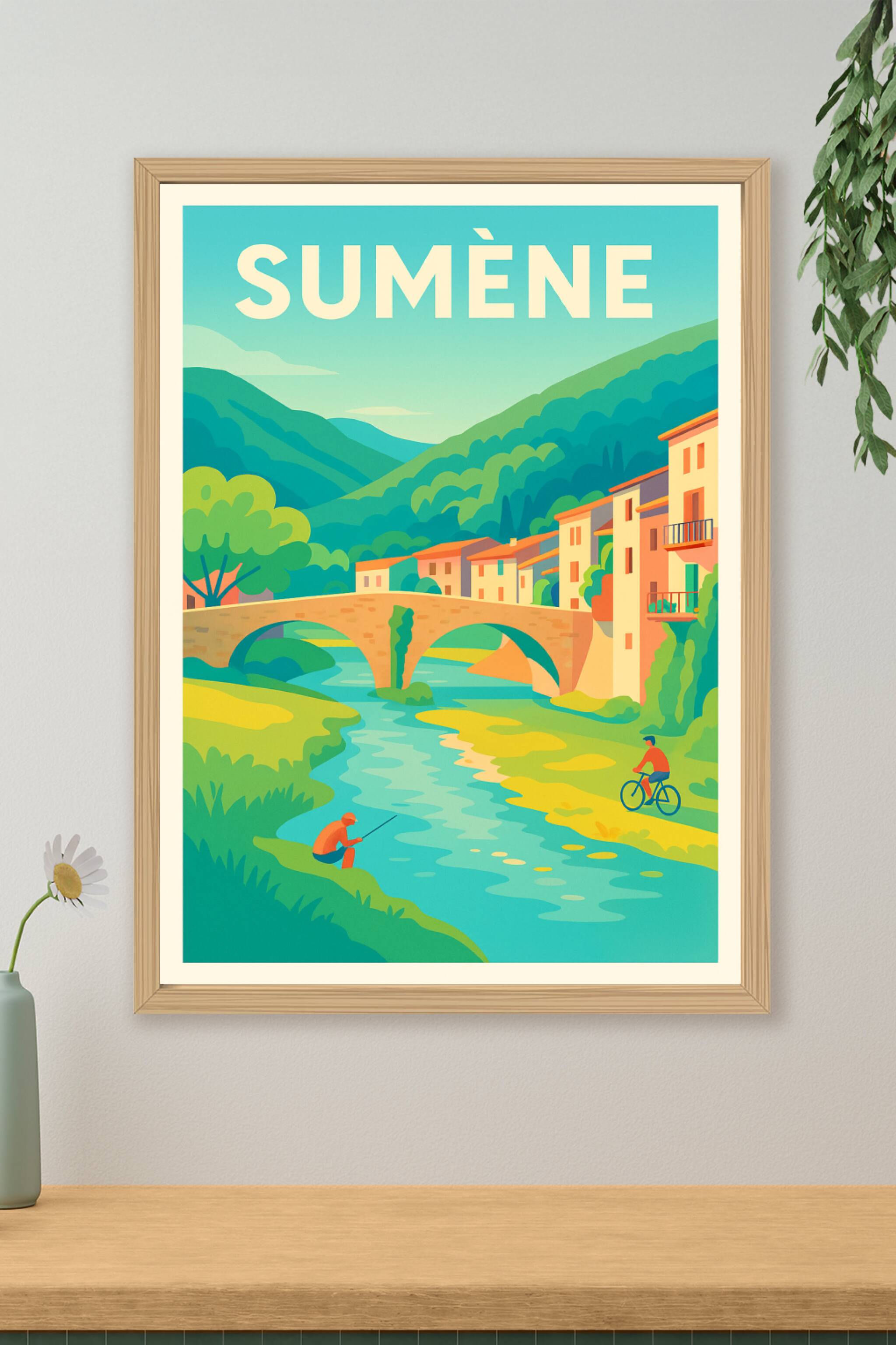 Affiche de Sumène - Charme paisible au fil de la rivière
