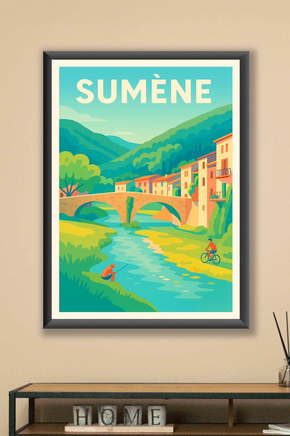 Affiche de Sumène - Charme paisible au fil de la rivière